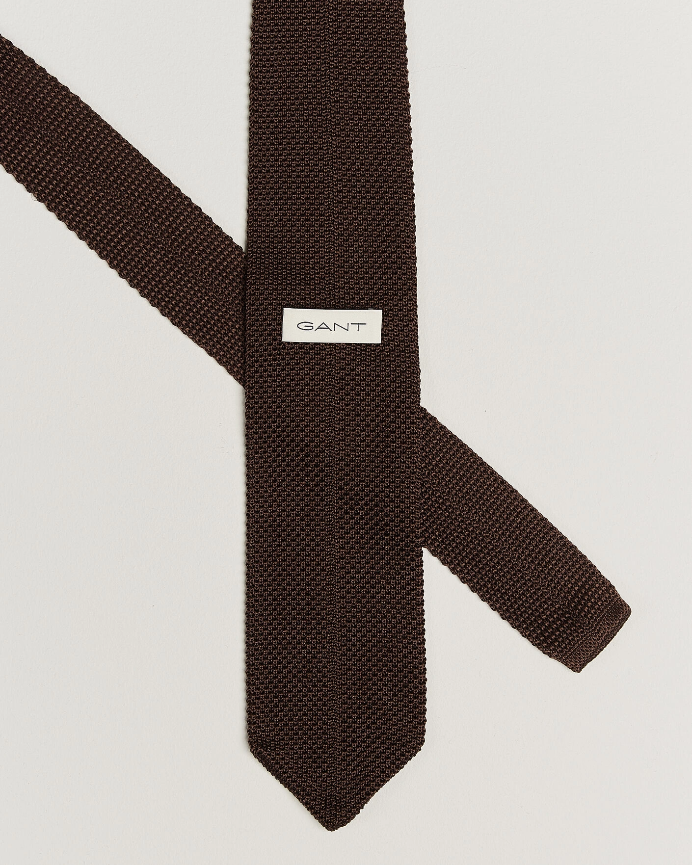 Herr | Gant Silk Knitted Tie Shadow Brown | Gant | Silk Knitted Tie Shadow Brown