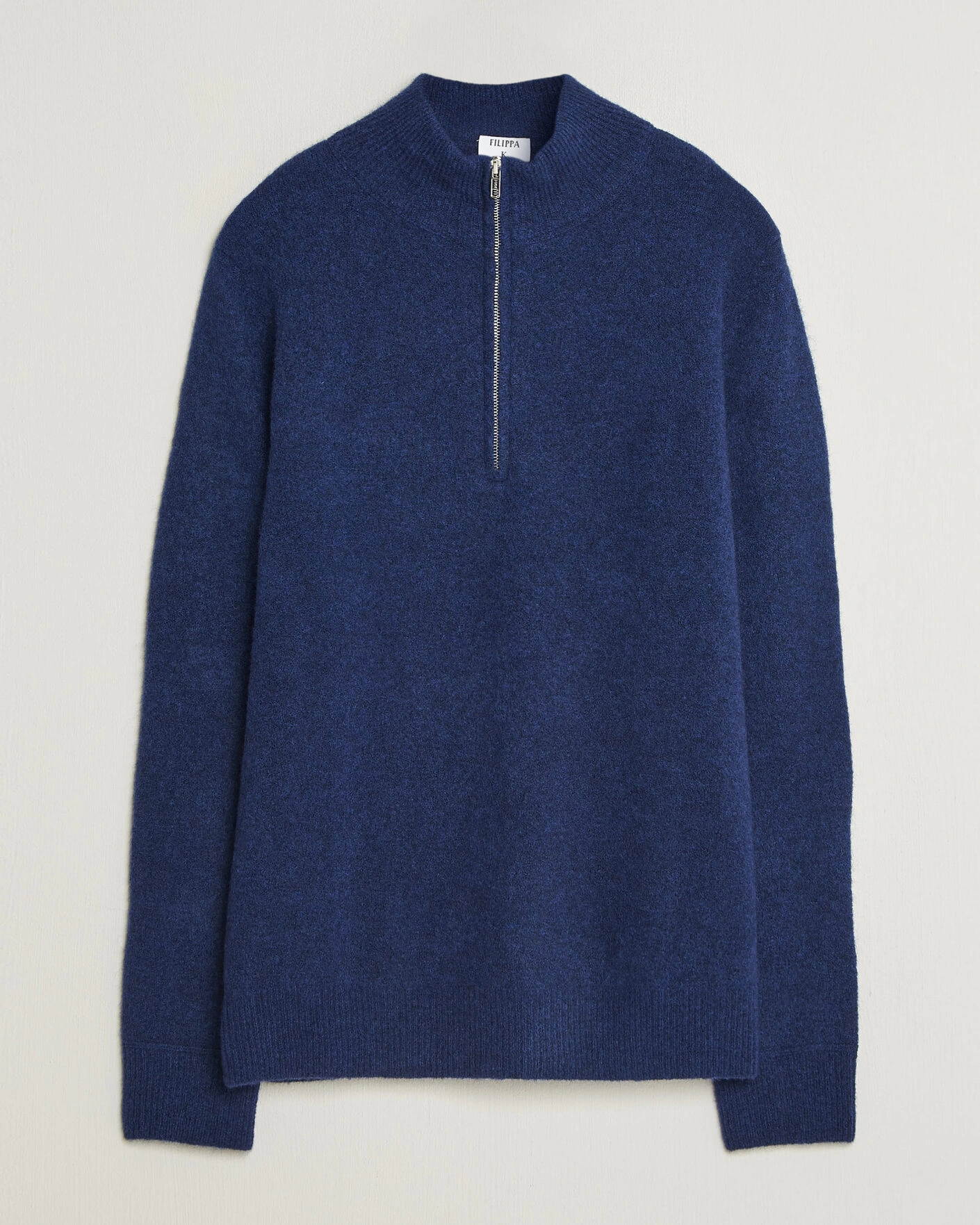 Herr | Tröjor | Filippa K | Andrew Yak Knitted Half Zip Deep Blue