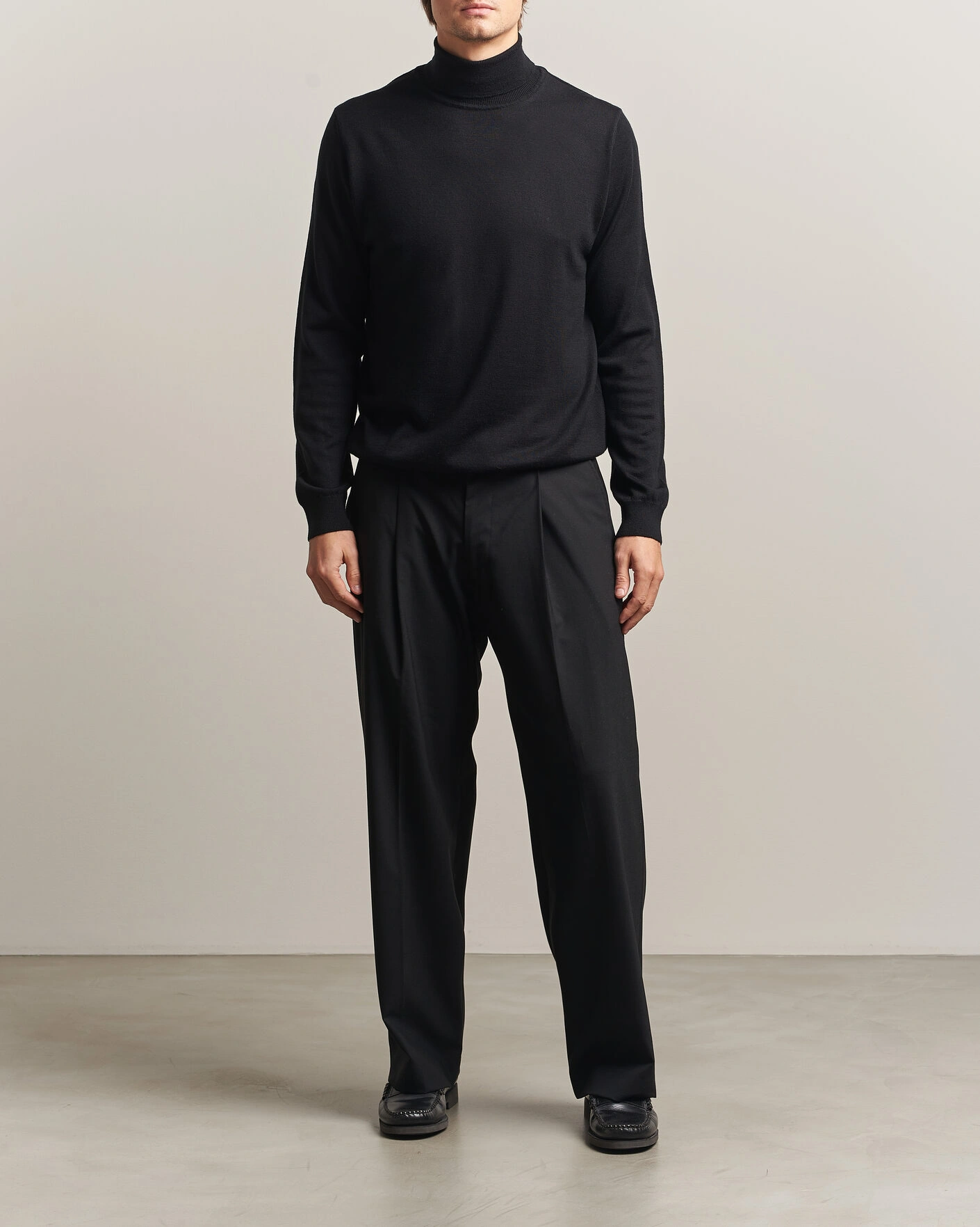 Herr | Tröjor | Filippa K | Merino Knitted Turtleneck Black