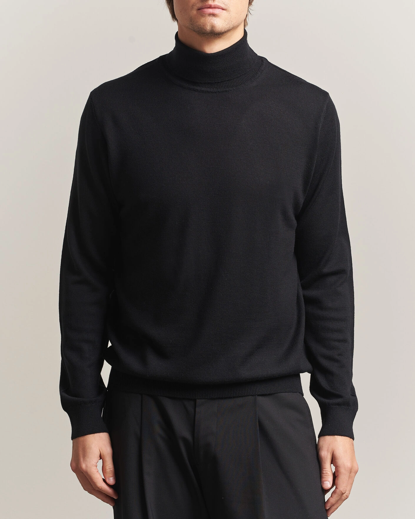 Herr | Tröjor | Filippa K | Merino Knitted Turtleneck Black