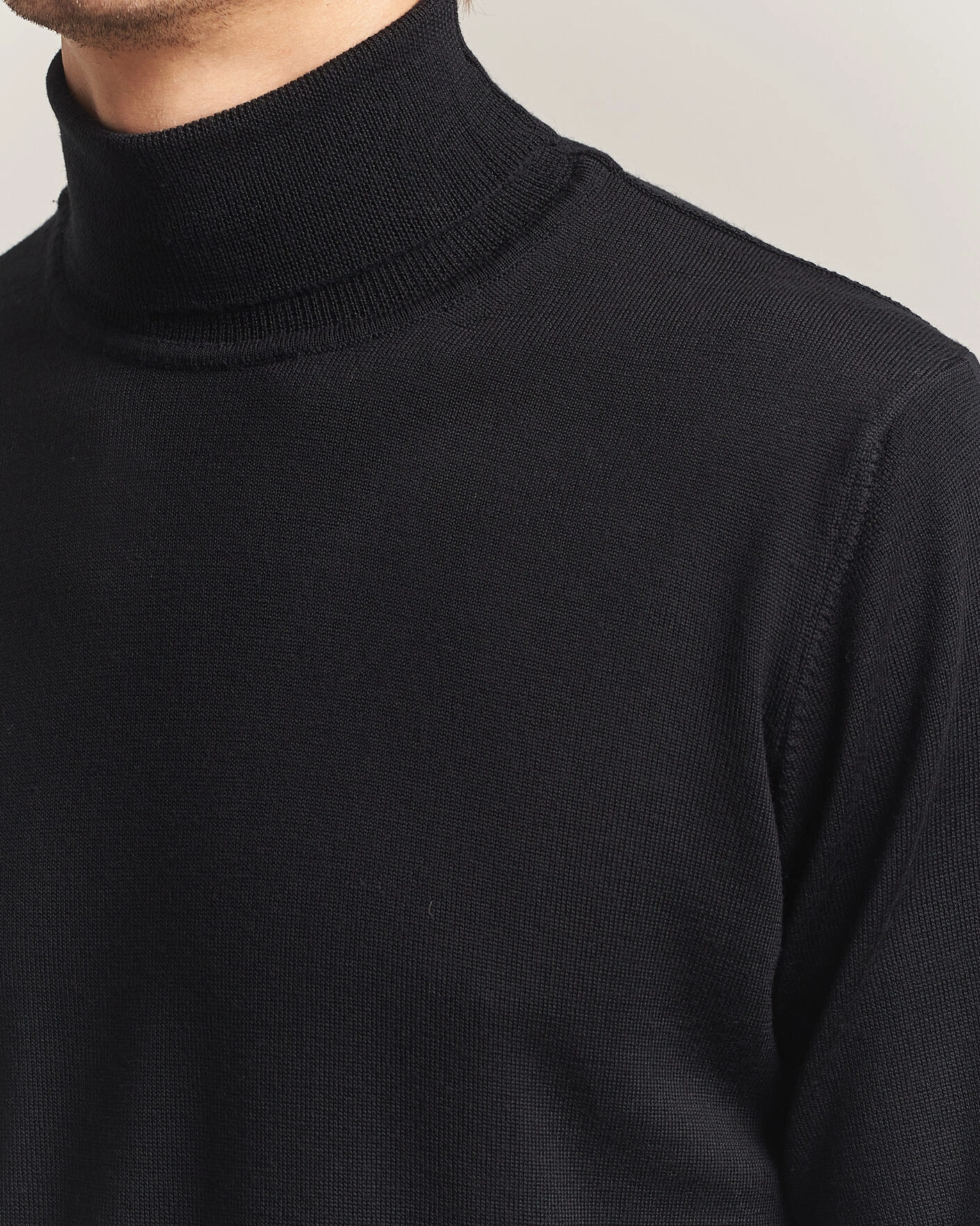 Herr | Tröjor | Filippa K | Merino Knitted Turtleneck Black