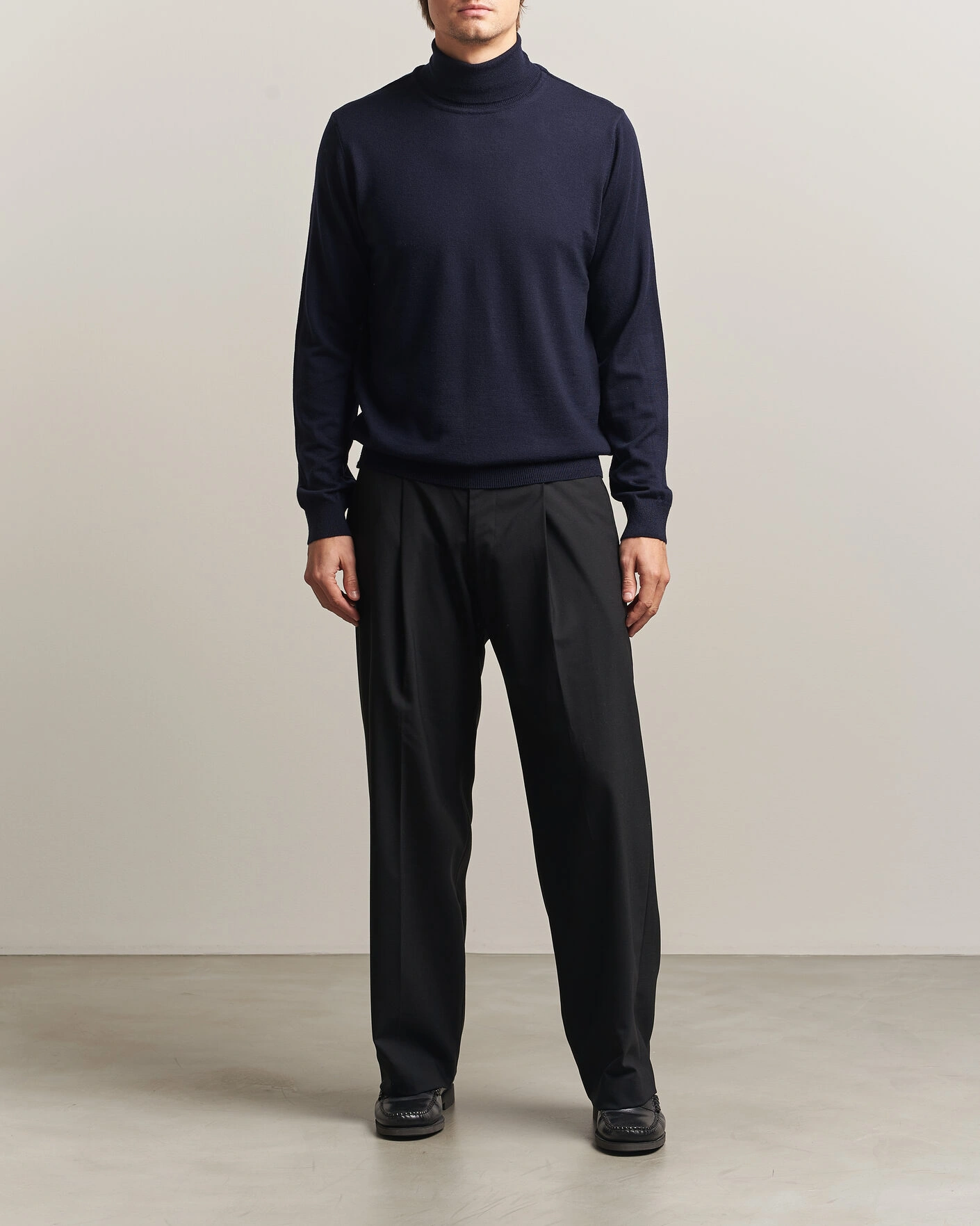 Herr | Tröjor | Filippa K | Merino Knitted Turtleneck Navy