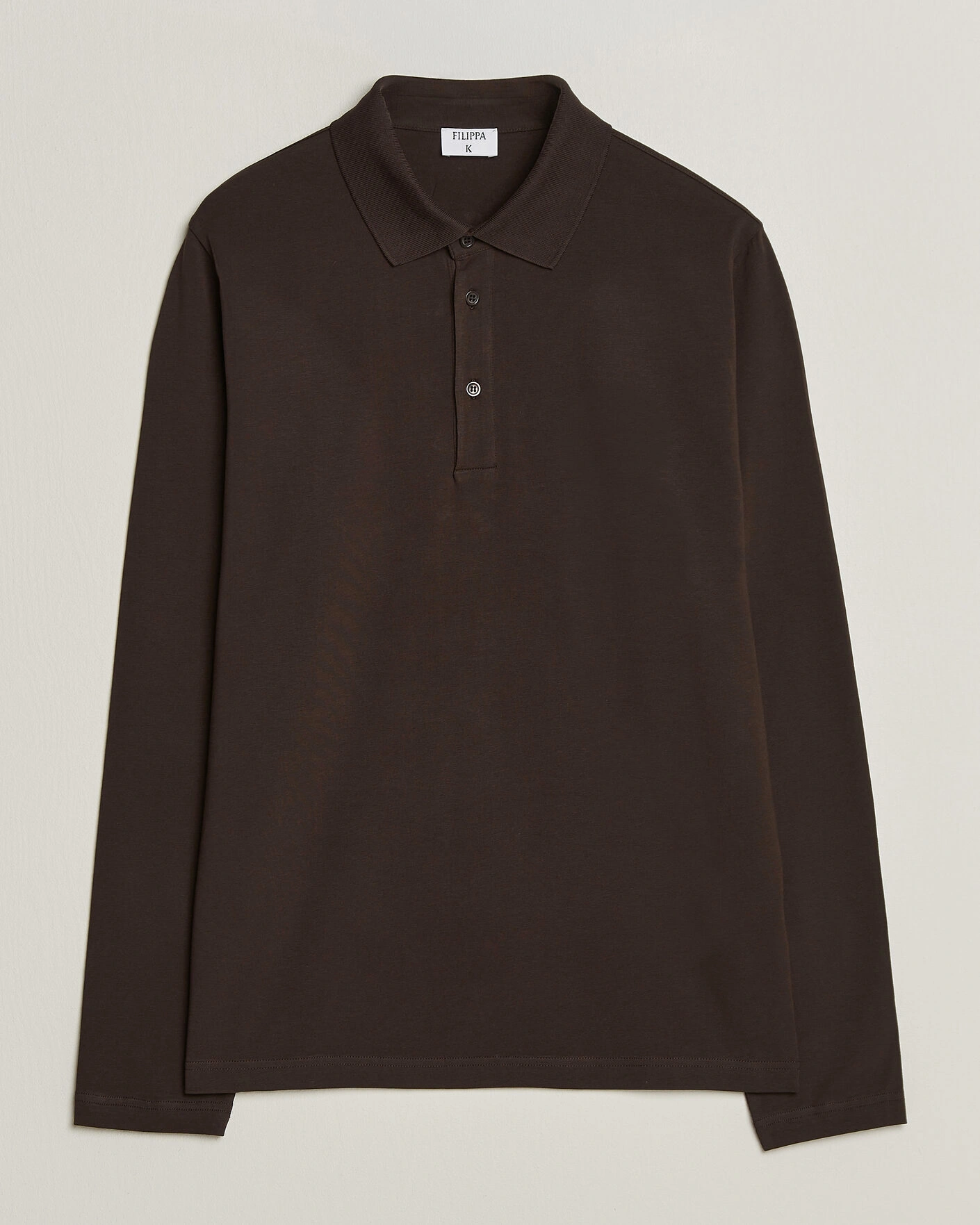 Herr | Pikéer | Filippa K | Luke Lycra Polo Shirt Dark Chocolate