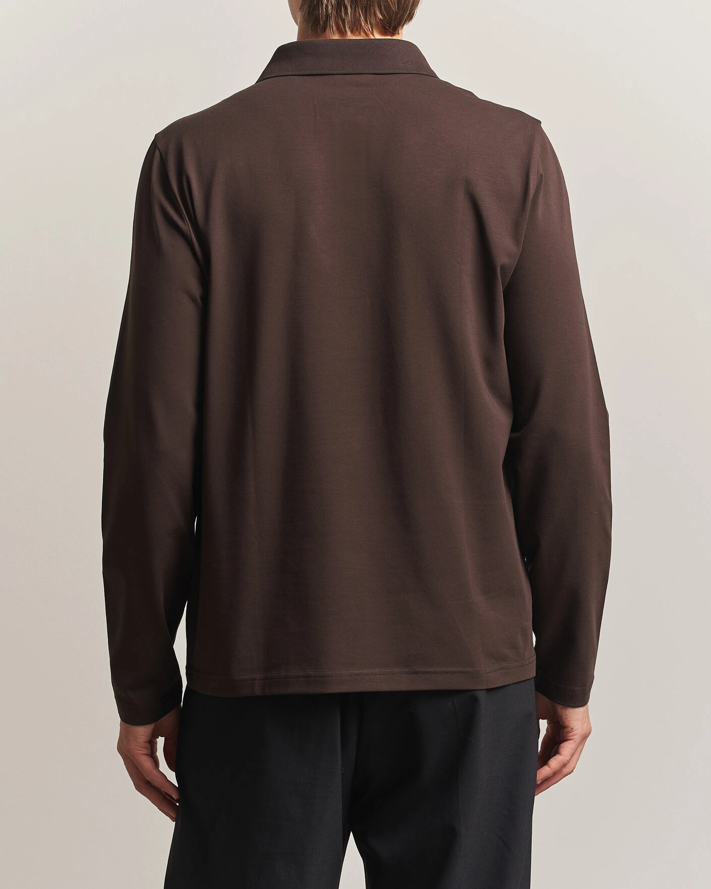 Herr | Pikéer | Filippa K | Luke Lycra Polo Shirt Dark Chocolate