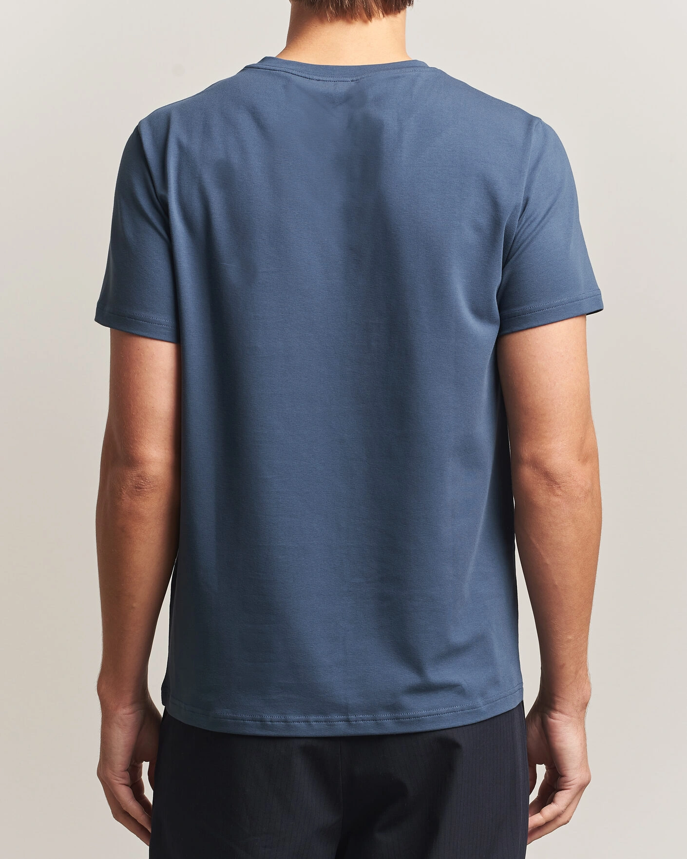 Herr | T-Shirts | Filippa K | Soft Lycra T-Shirt Stone Blue
