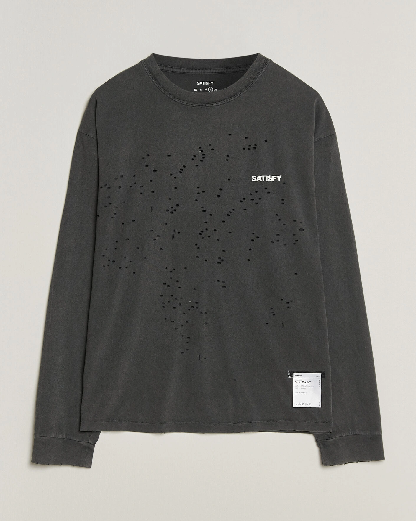Herr | T-Shirts | Satisfy | MothTech Long Sleeve T-Shirt Aged Black