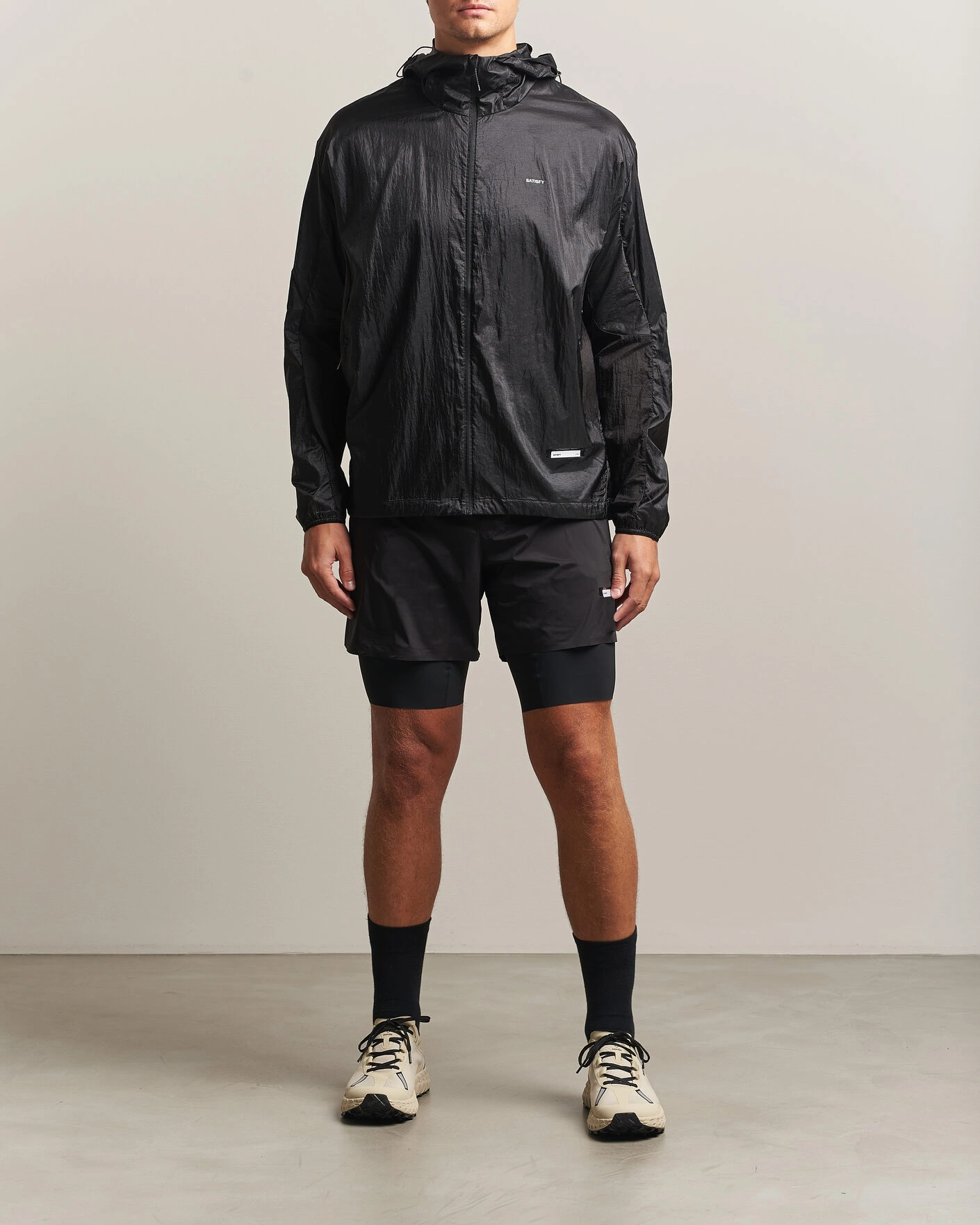 Herr | Jackor | Satisfy | Pertex Diamond Fuse Windbreaker Black