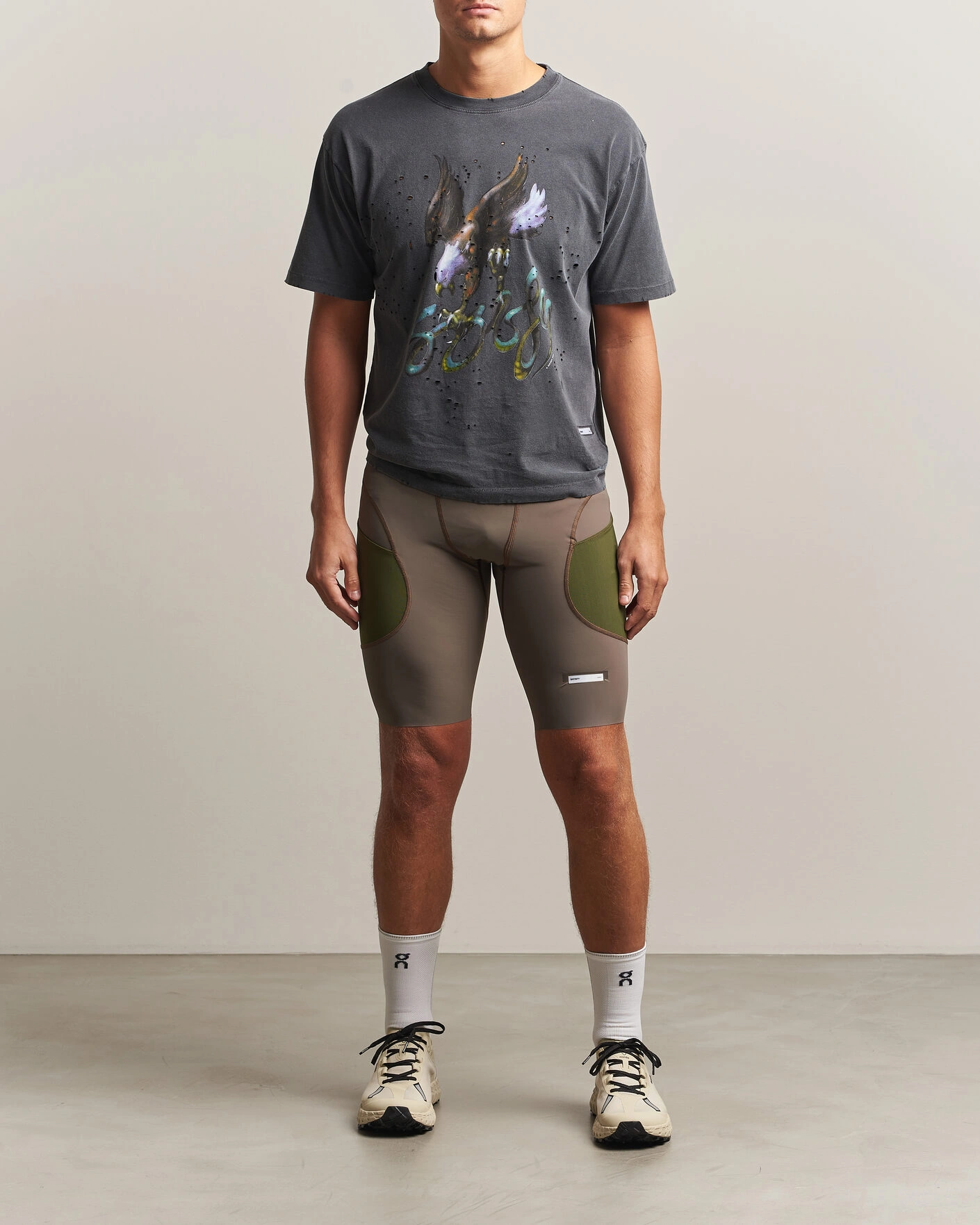 Herr | Shorts | Satisfy | TechSilk Evo 9 Inch Half Tights Dark Natural