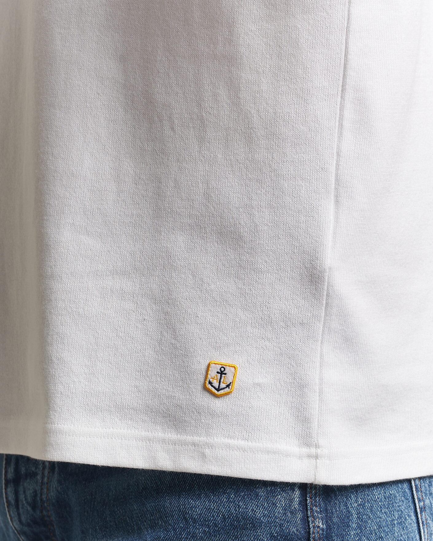 Herr | T-Shirts | Armor-lux | Heritage Long Sleeve Cotton T-Shirt White