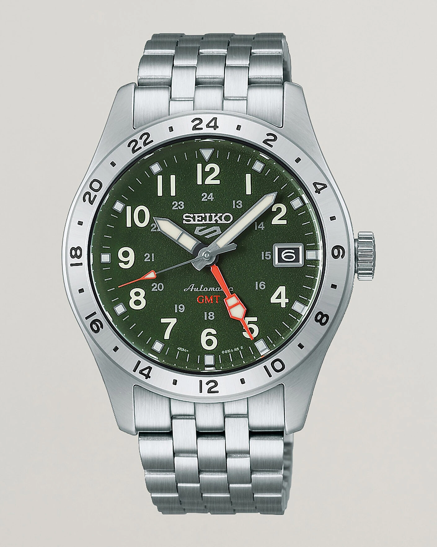 Herr | Seiko 5 Sports Automatic GMT 39mm Green Dial | Seiko | 5 Sports Automatic GMT 39mm Green Dial