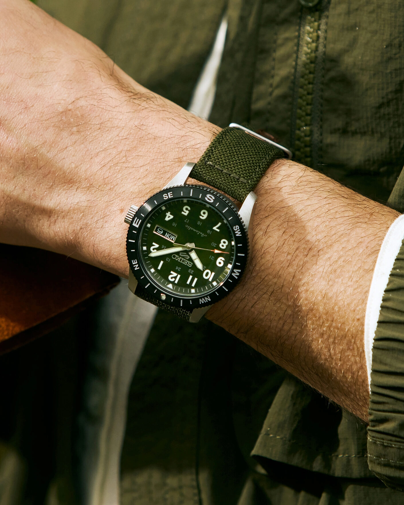 Herr | Seiko 5 Sports Automatic Field Watch 41mm Green Dial | Seiko | 5 Sports Automatic Field Watch 41mm Green Dial