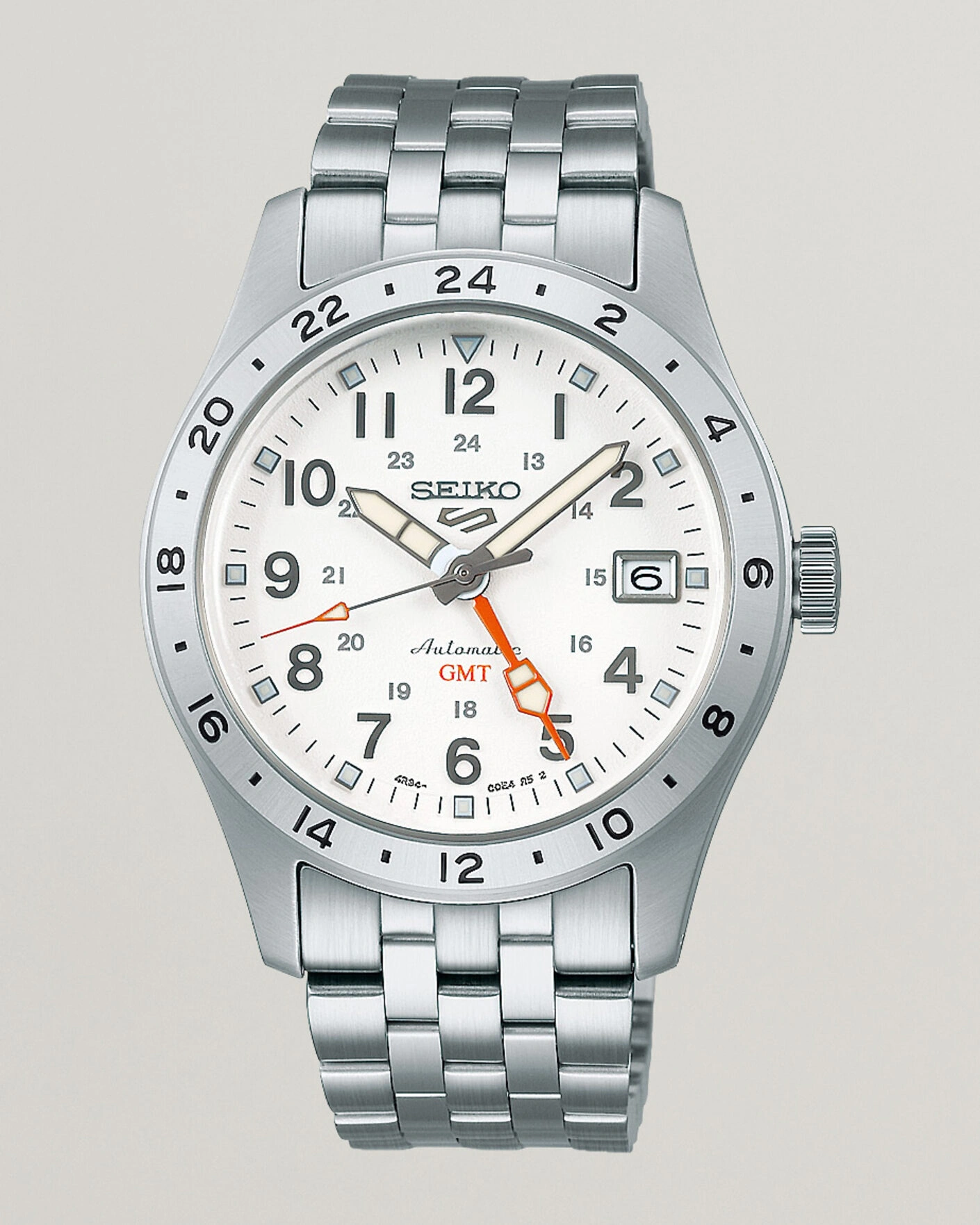 Herr | Seiko 5 Sports Automatic GMT 39mm White Dial | Seiko | 5 Sports Automatic GMT 39mm White Dial