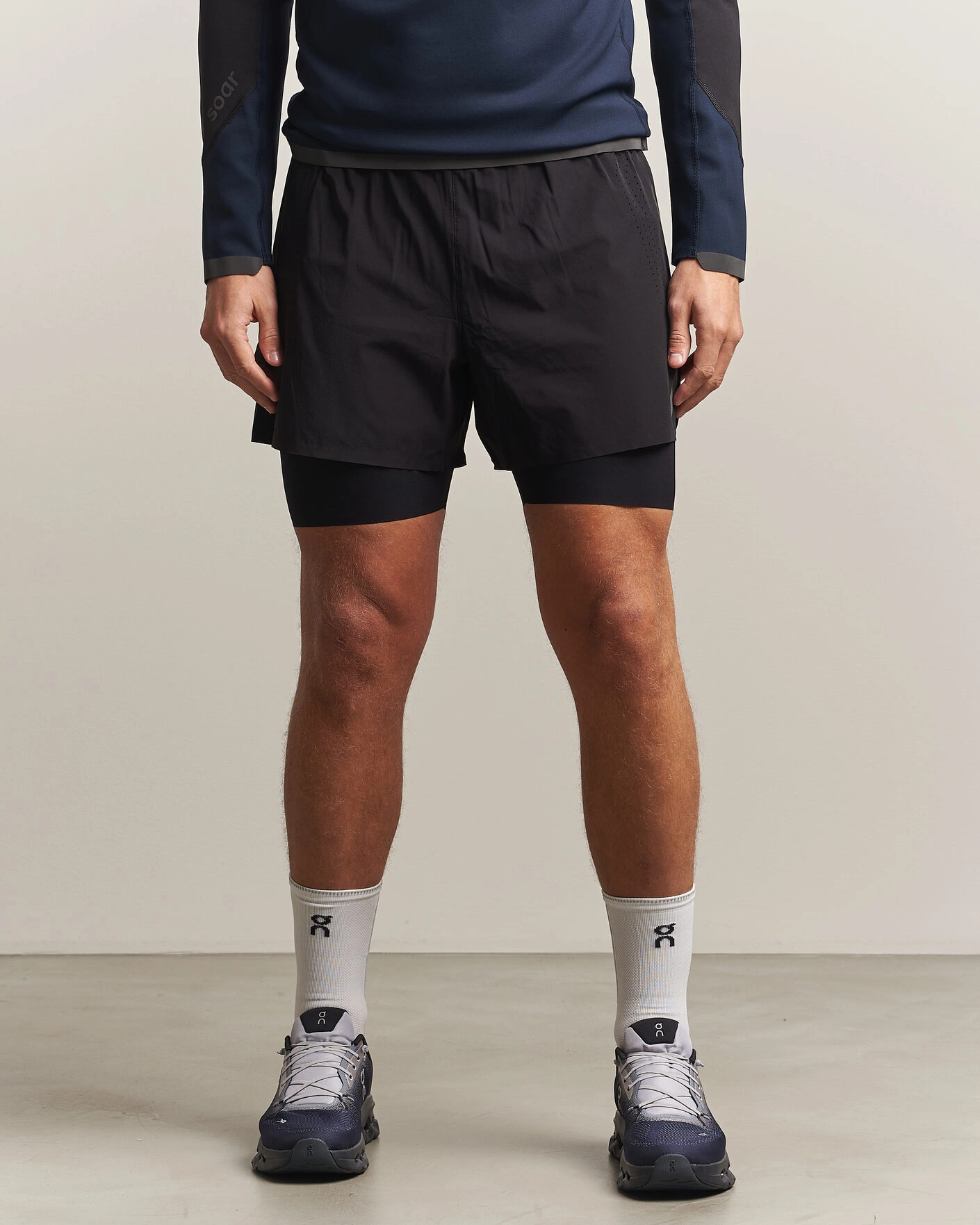 Herr | Shorts | SOAR Running | Dual Run Shorts Black