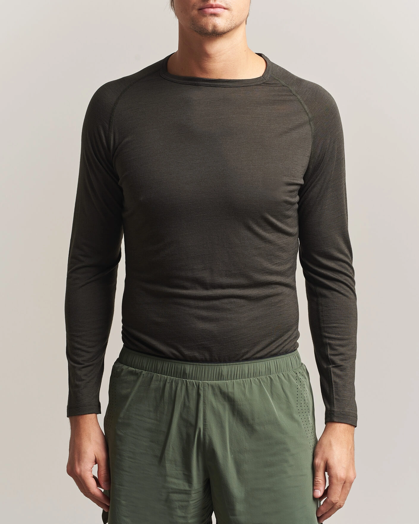 Herr | Tröjor | SOAR Running | LS Merino/Silk Base Layer Forest