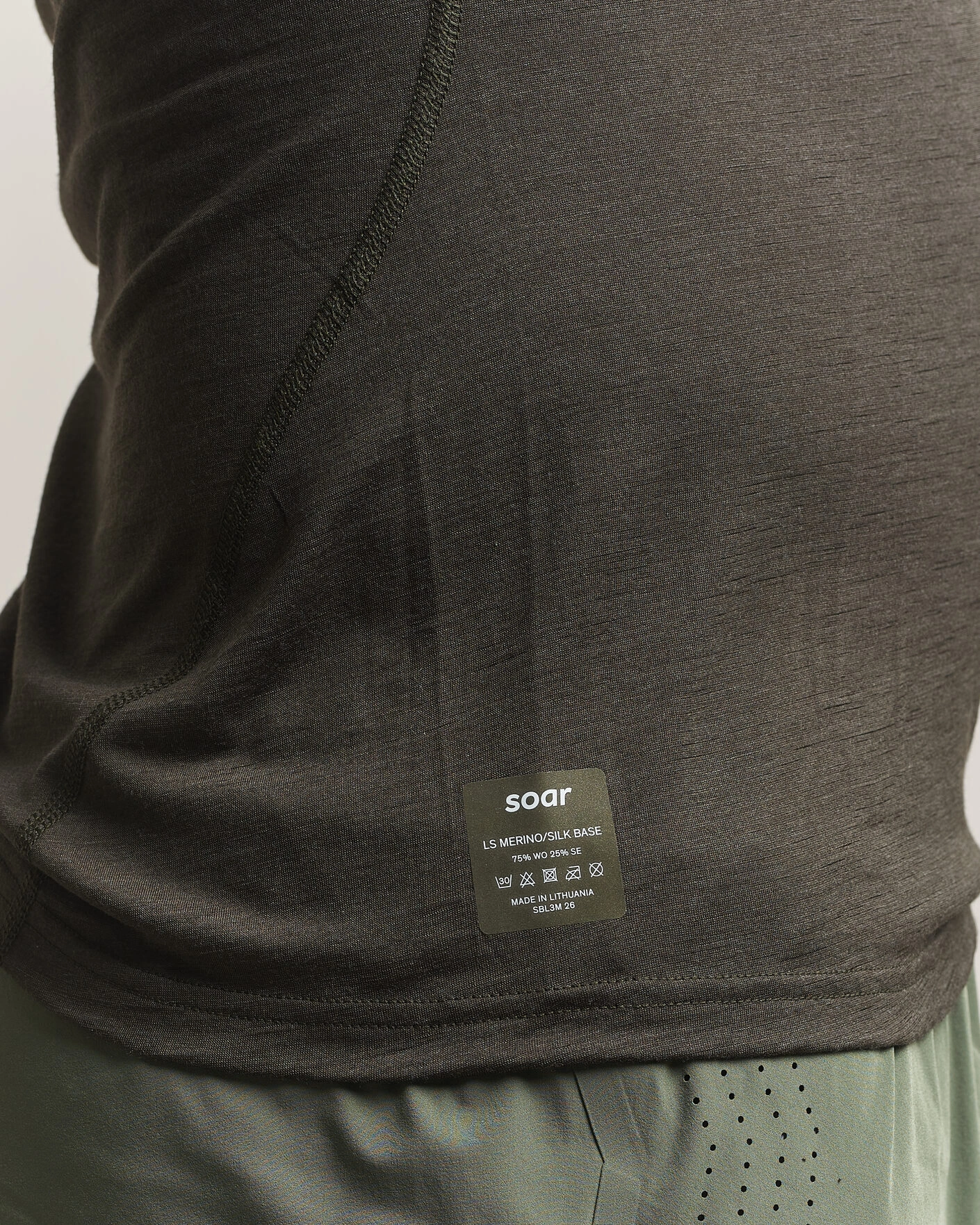 Herr | Tröjor | SOAR Running | LS Merino/Silk Base Layer Forest