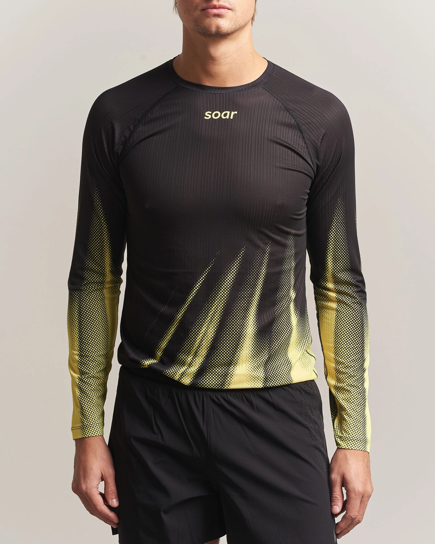 Herr | T-Shirts | SOAR Running | LS Race Base Yellow/Black