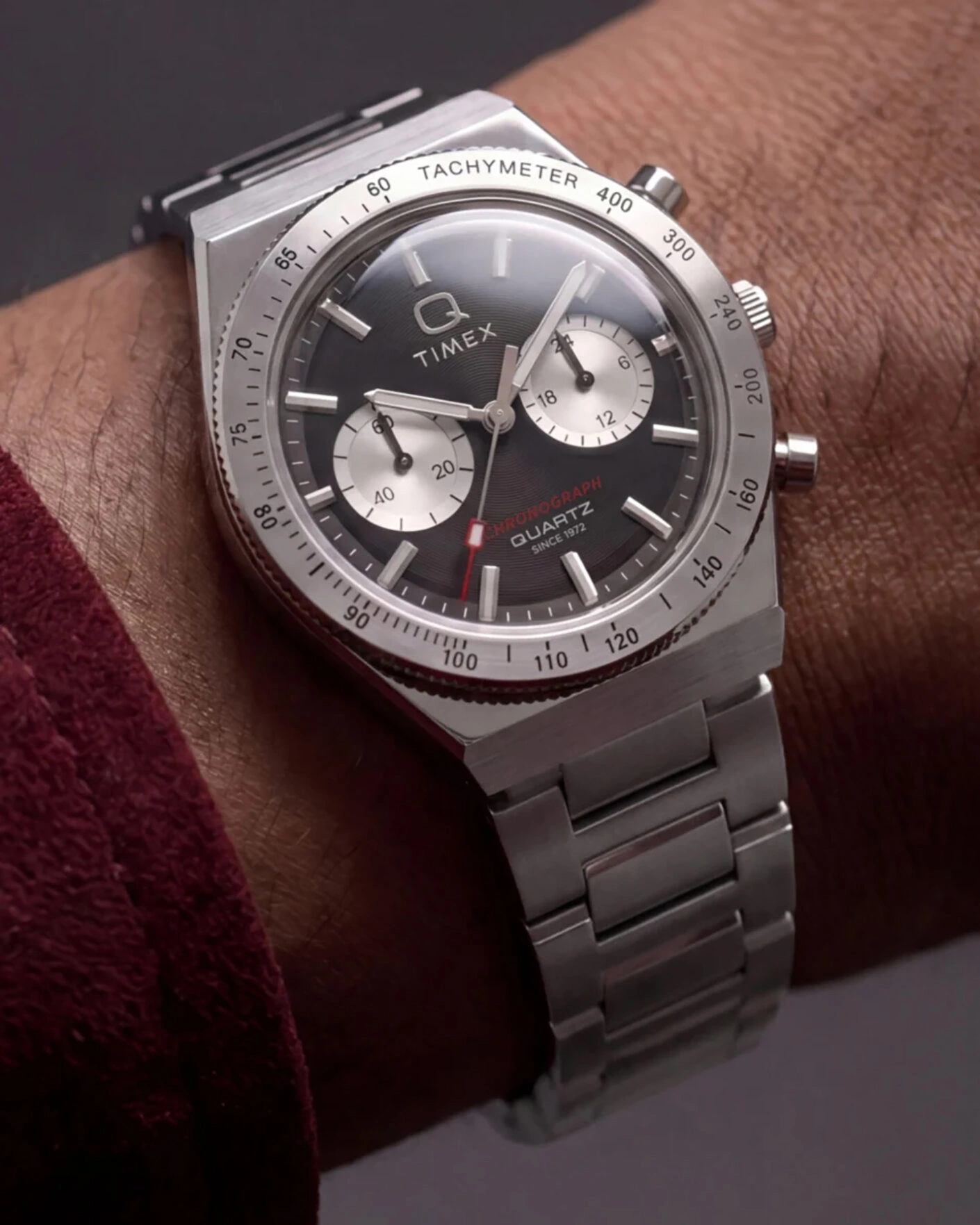 Herr | Timex Q Continental Chronograph 36mm Black Dial | Timex | Q Continental Chronograph 36mm Black Dial