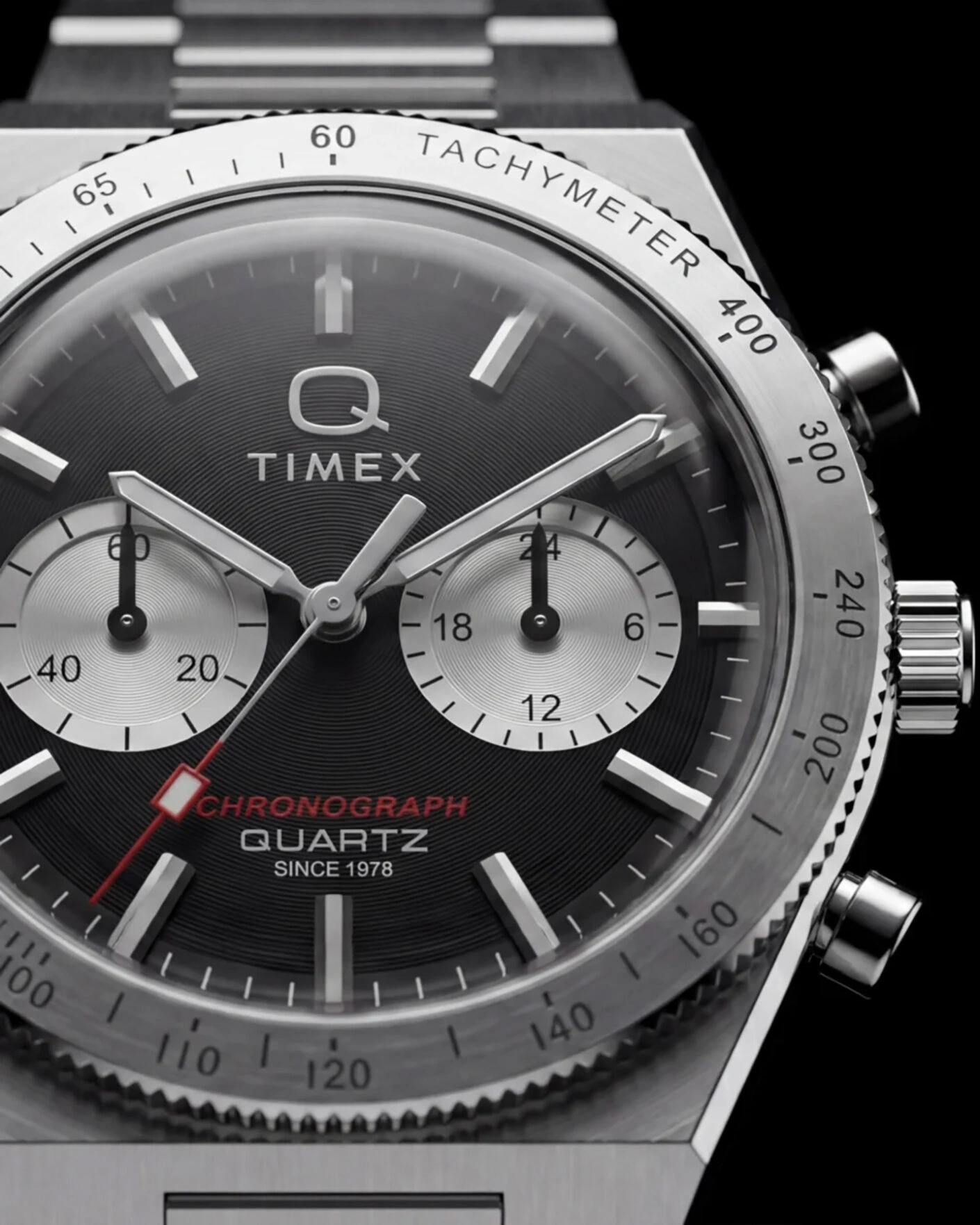 Herr | Timex Q Continental Chronograph 36mm Black Dial | Timex | Q Continental Chronograph 36mm Black Dial
