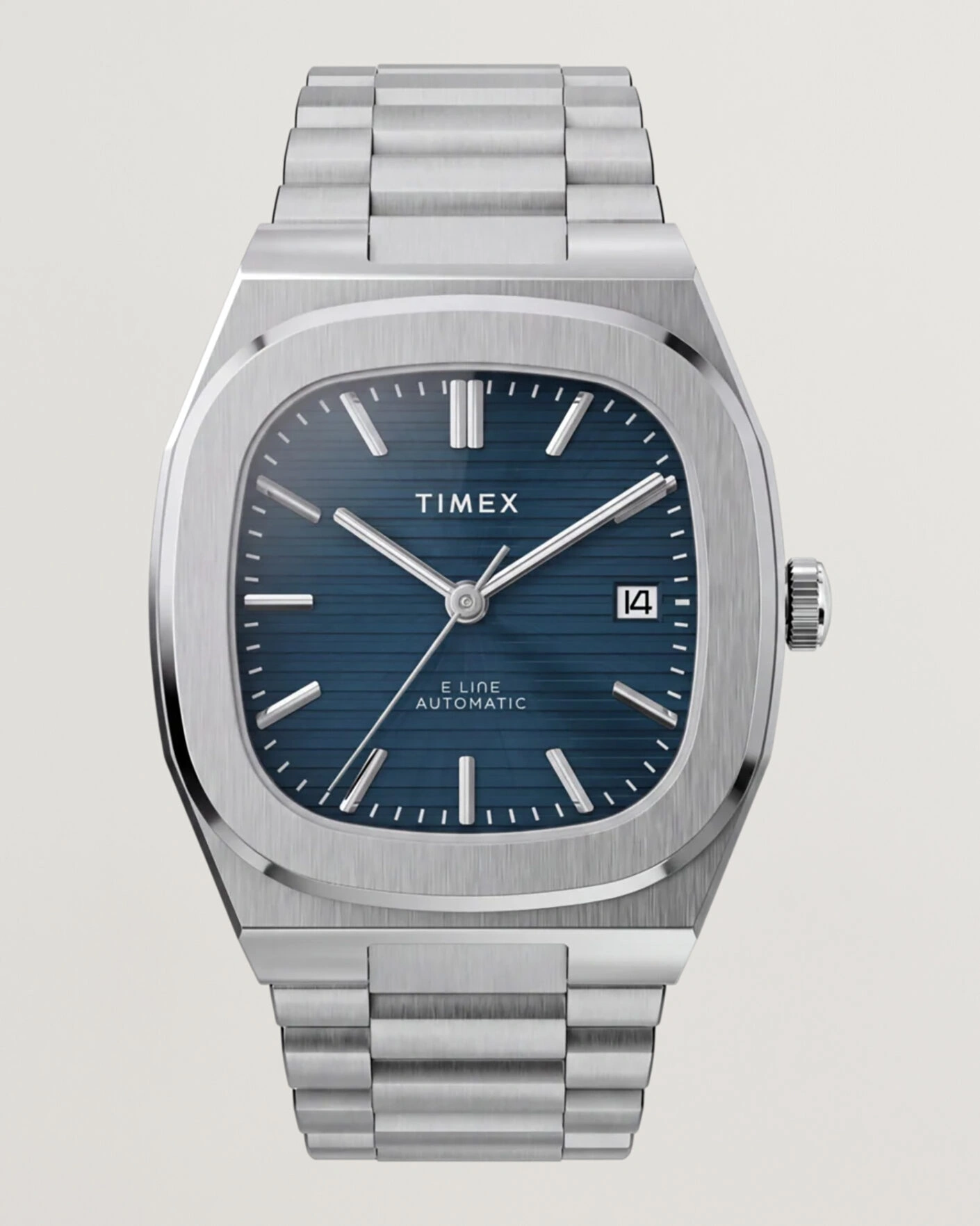 Herr | Timex Automatic E Line Stainless Steel 38mm Dark Blue Dial | Timex | Automatic E Line Stainless Steel 38mm Dark Blue Dial