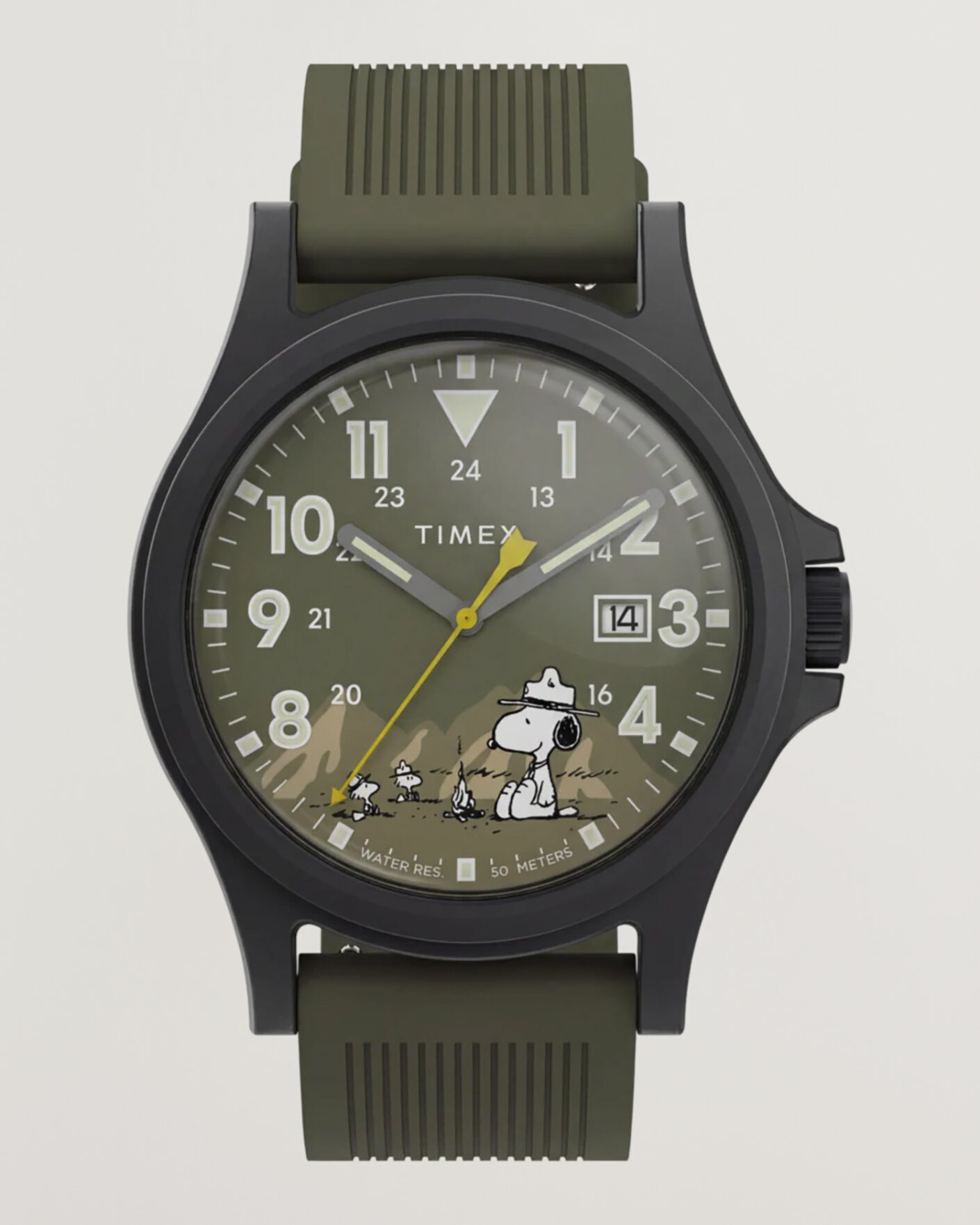 Herr | Timex Peanuts x Timex Expedition Acadia 40mm Green Dial | Timex | Peanuts x Expedition Acadia 40mm Green Dial