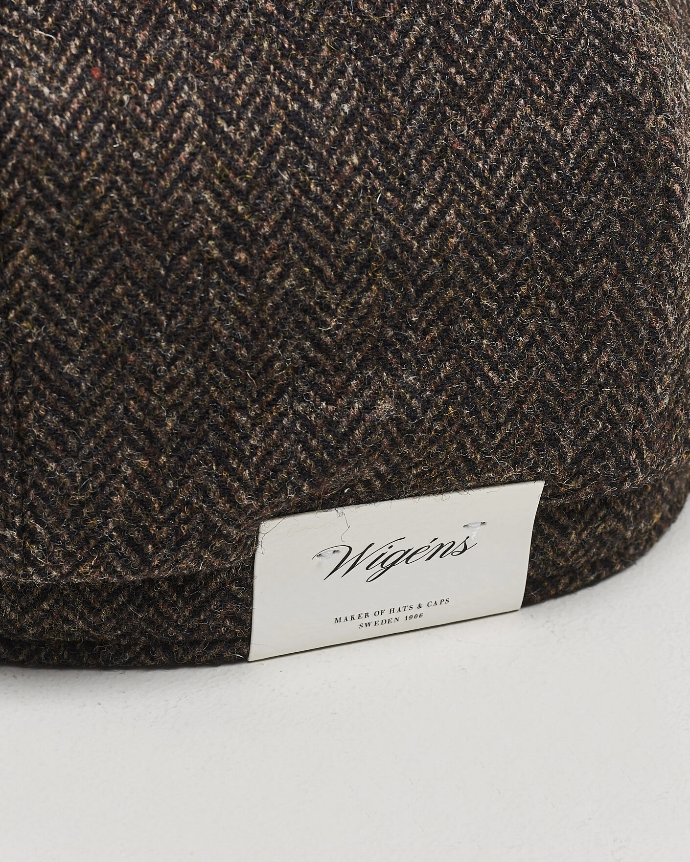 Herr | Hattar & kepsar | Wigéns | Newsboy Classic Shetland Wool Cap Dark Brown