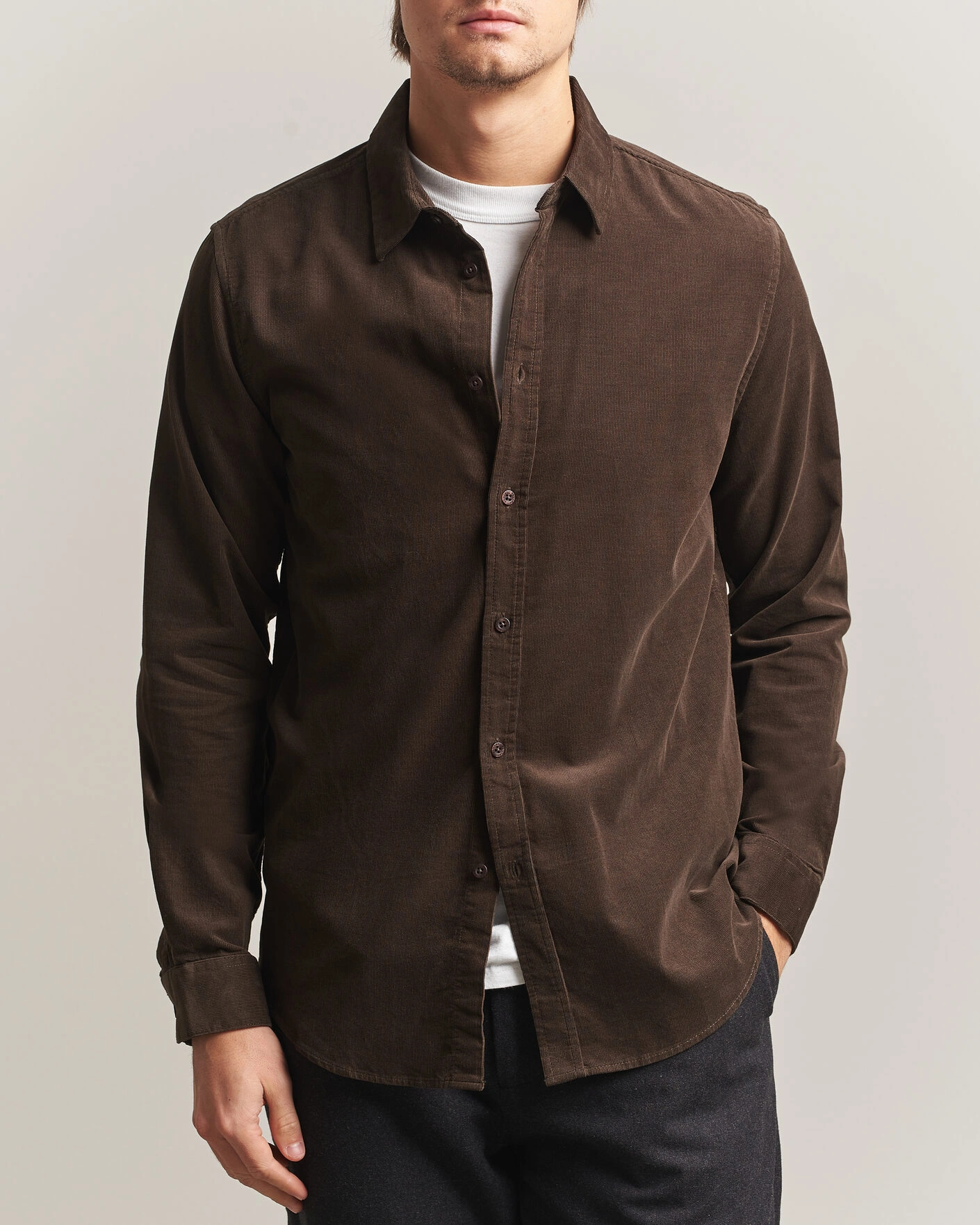 Herr | Skjortor | Samsøe Samsøe | Liam Baby Cord Checked Shirt Delicioso