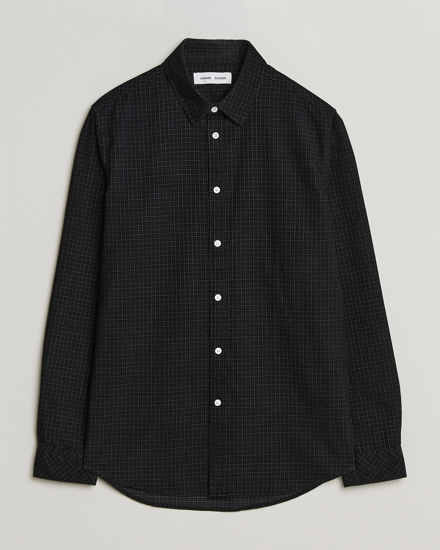 Herr | Skjortor | Samsøe Samsøe | Liam Baby Cord Checked Shirt Black