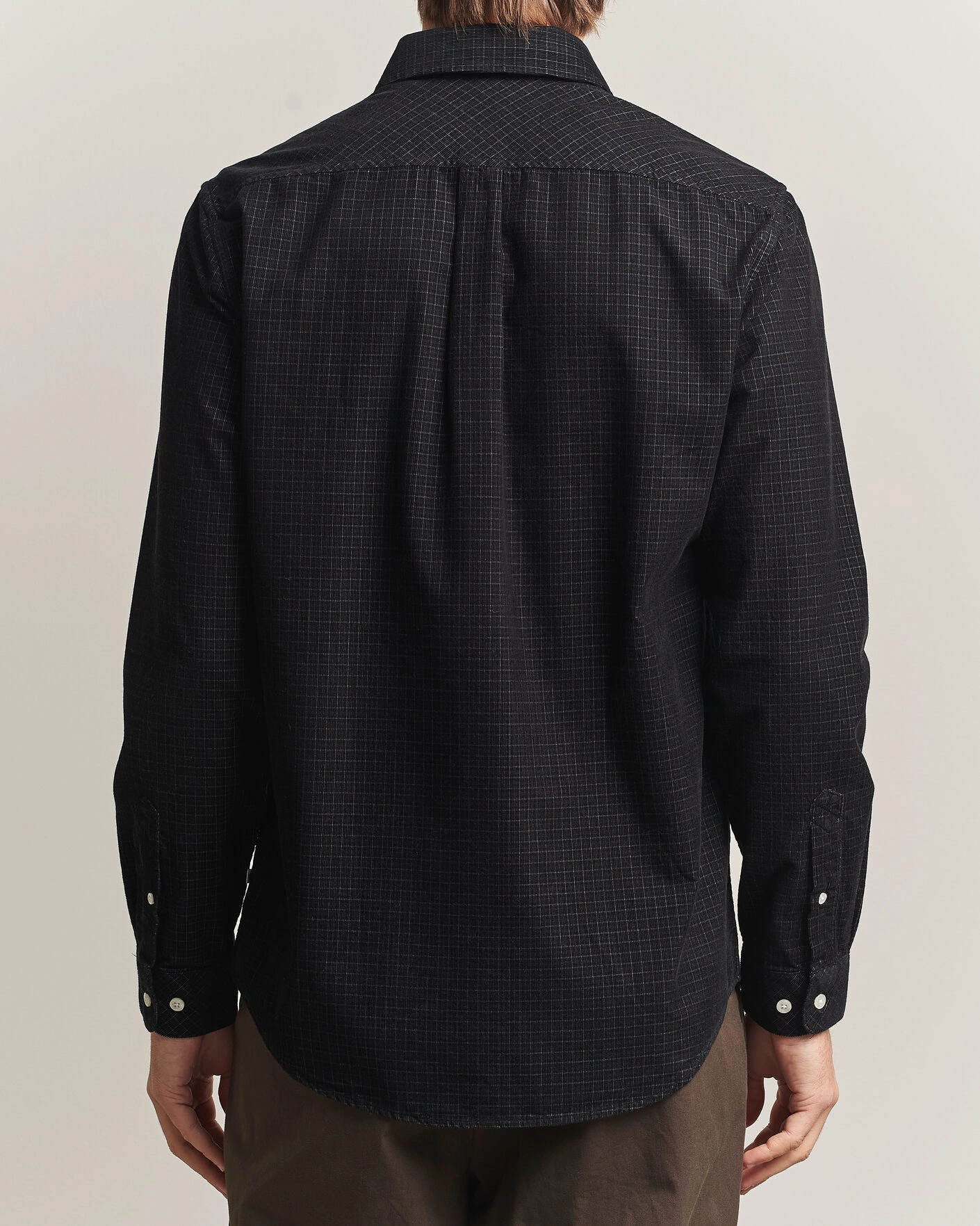 Herr | Skjortor | Samsøe Samsøe | Liam Baby Cord Checked Shirt Black