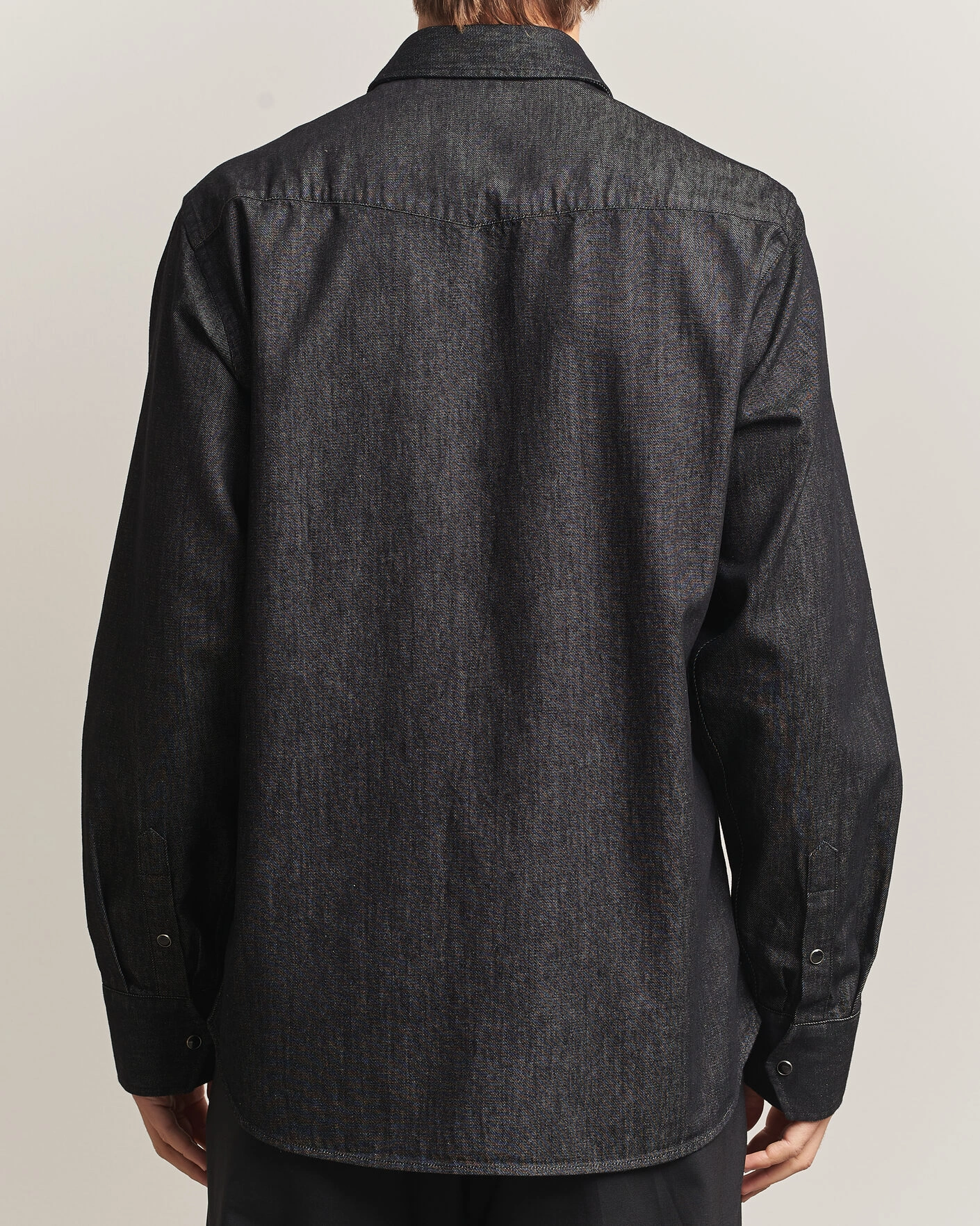 Herr | Skjortor | Oscar Jacobson | Straight Fit Western Shirt Dark Grey