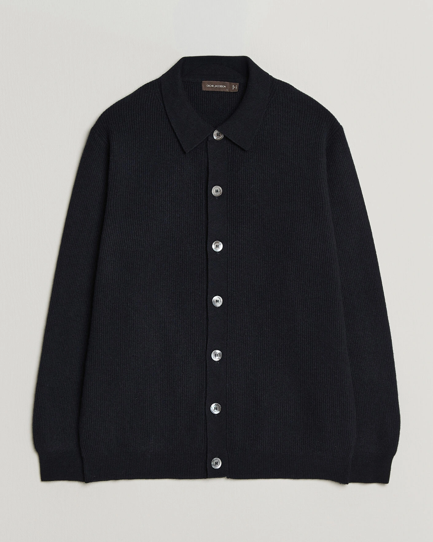 Herr | Tröjor | Oscar Jacobson | Federico Wool/Cashmere Cardigan Navy