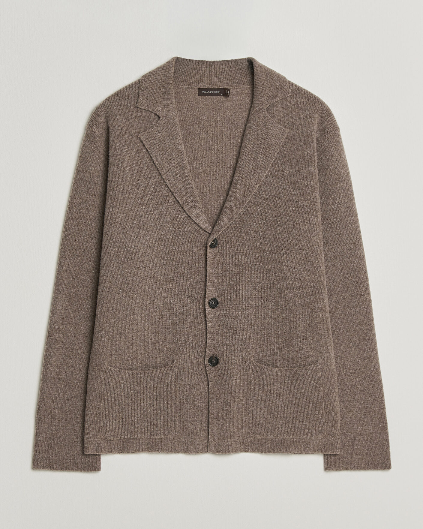 Herr | Kavajer | Oscar Jacobson | Antonio Knitted Blazer Taupe