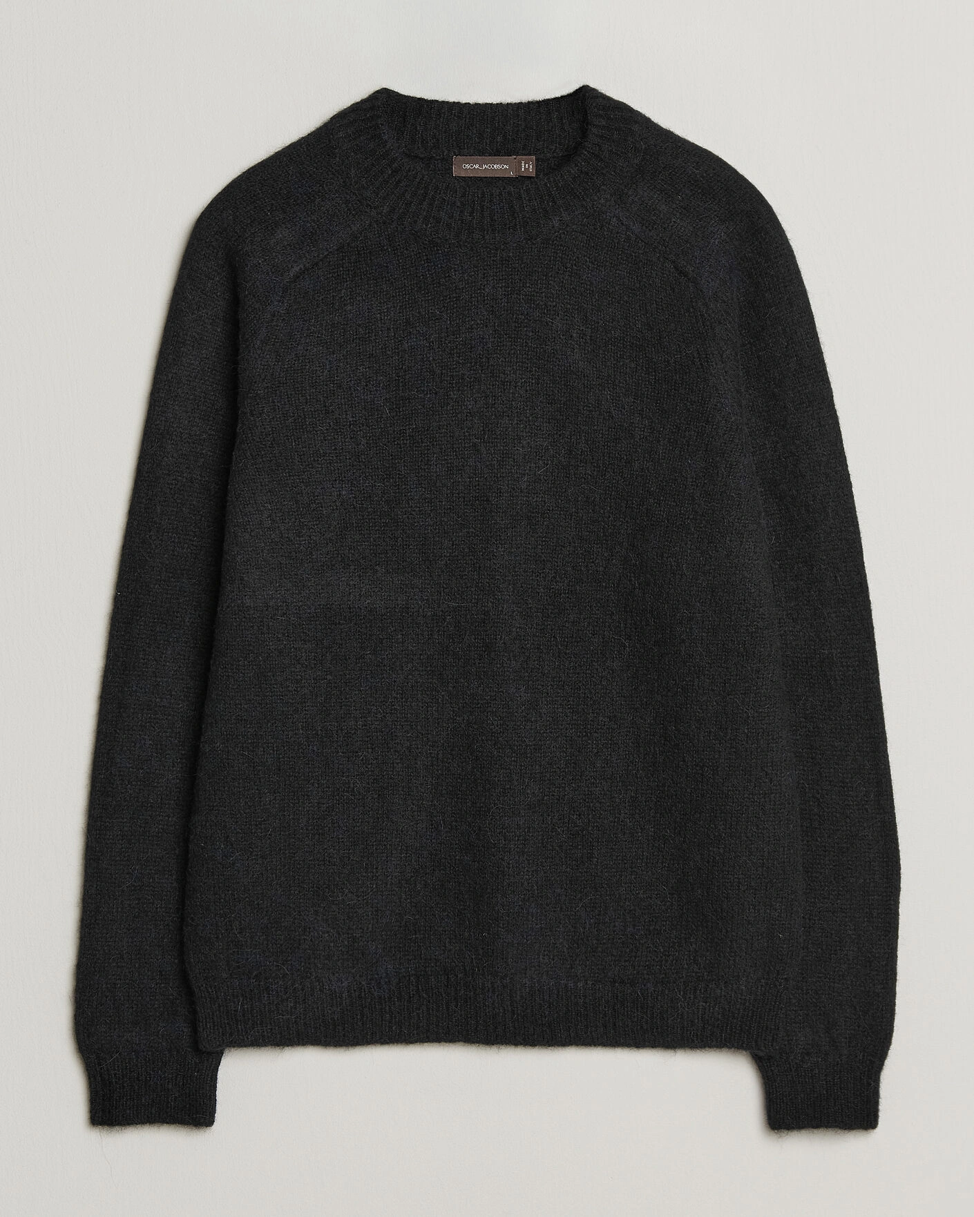 Herr | Tröjor | Oscar Jacobson | Andie Alpacka/Merino Knitted Sweater Black