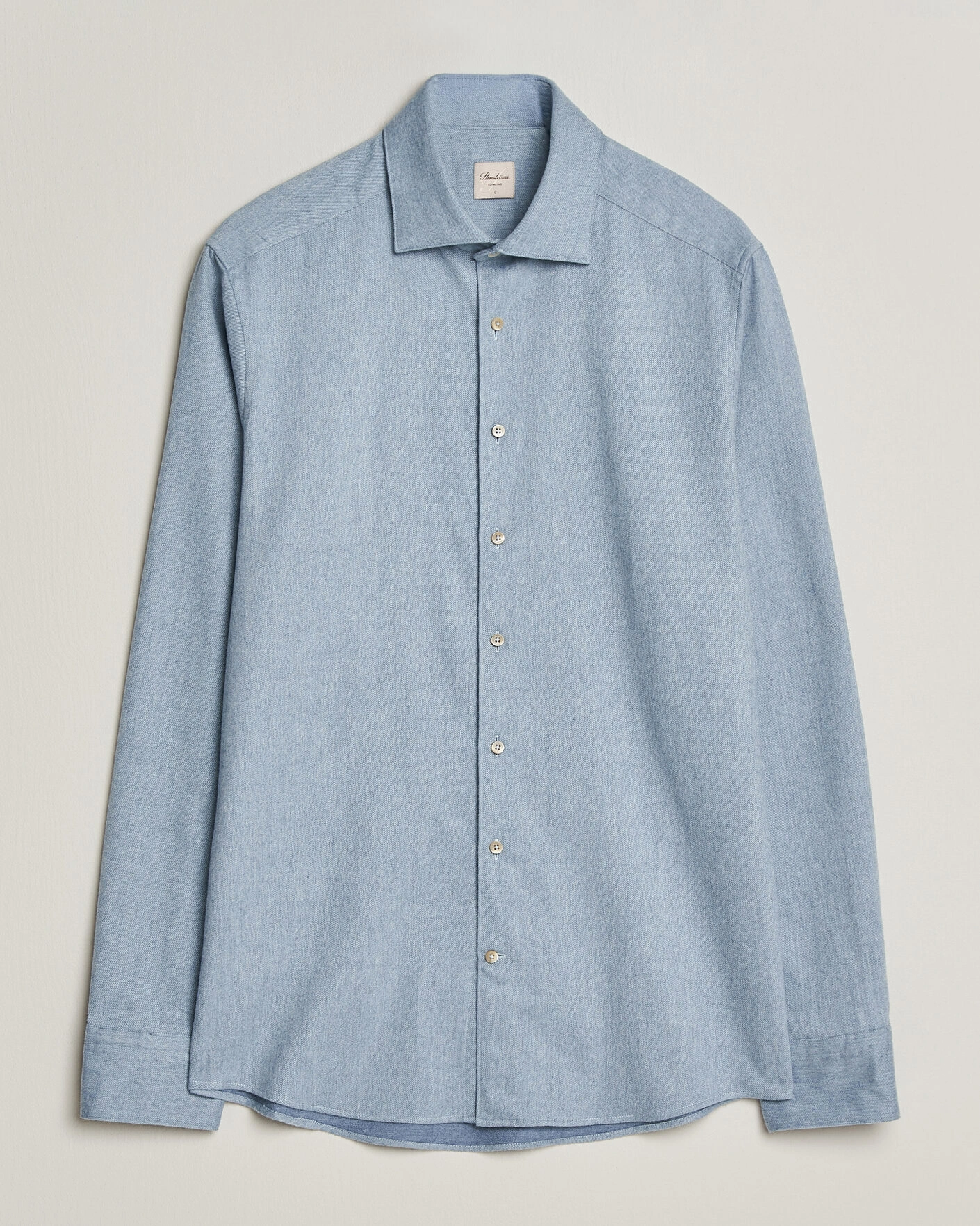 Herr | Skjortor | Stenströms | Slimline Flannel Shirt Blue