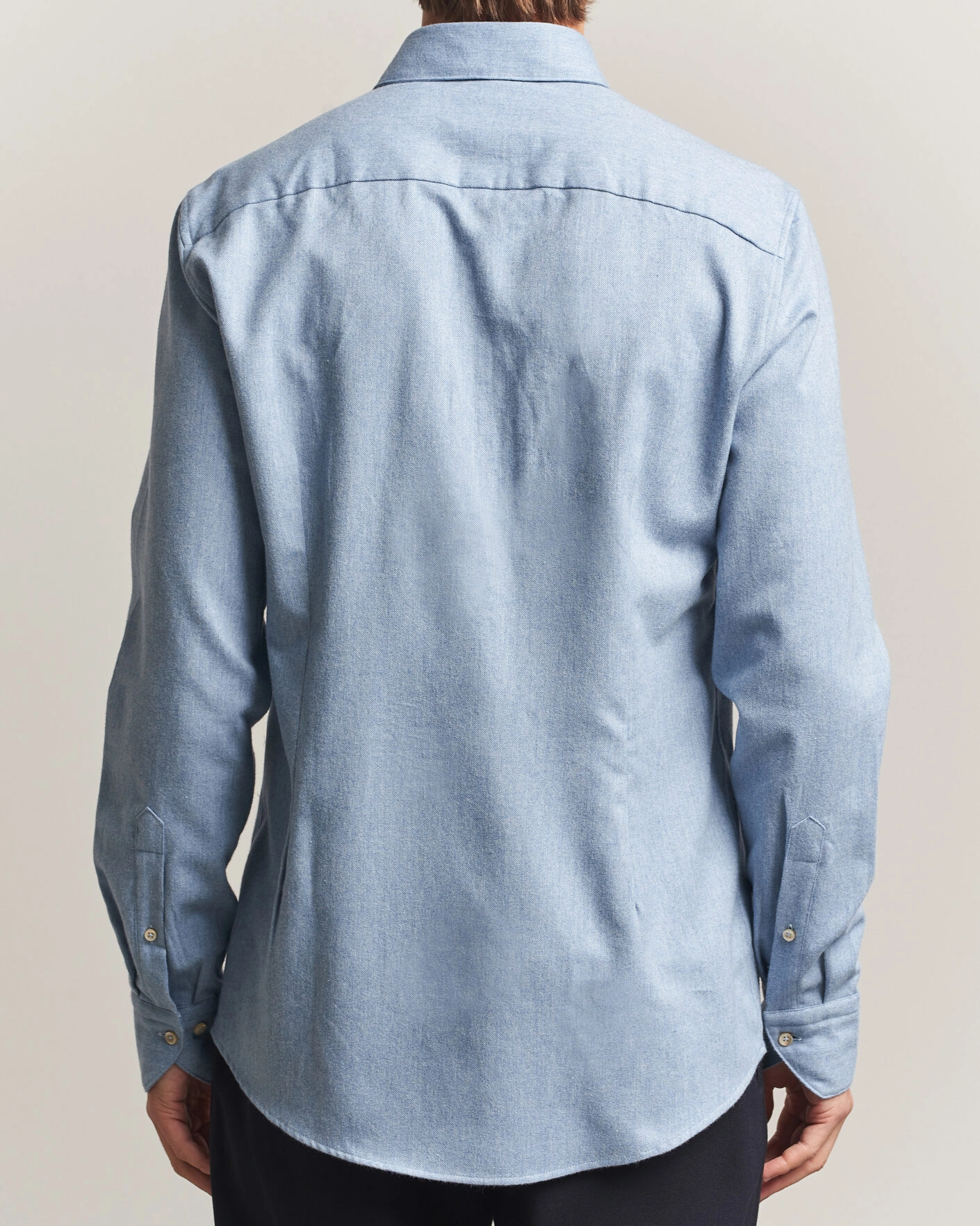 Herr | Skjortor | Stenströms | Slimline Flannel Shirt Blue