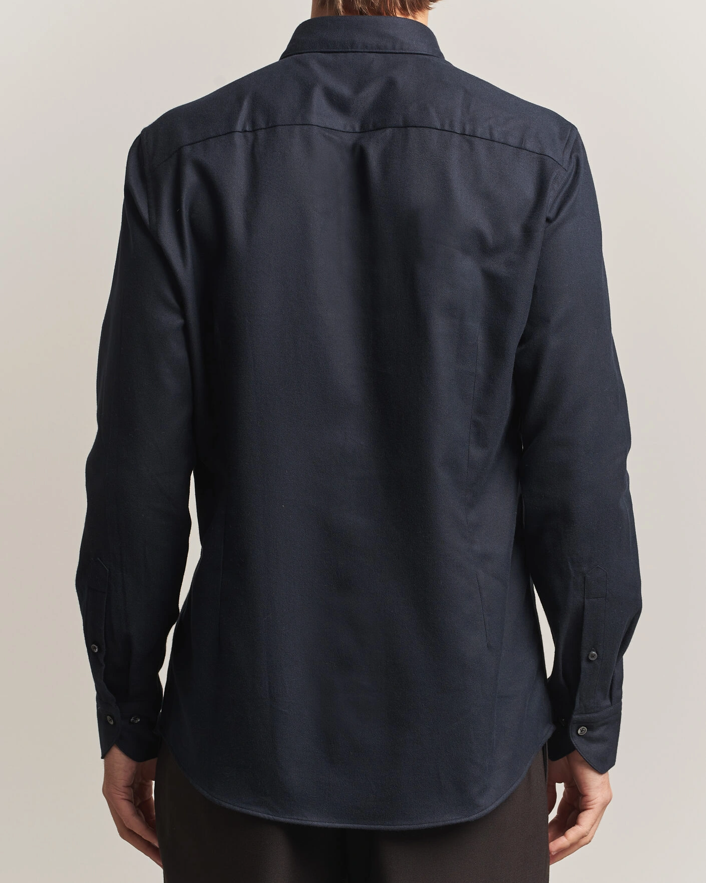 Herr | Skjortor | Stenströms | Slimline Flannel Shirt Black