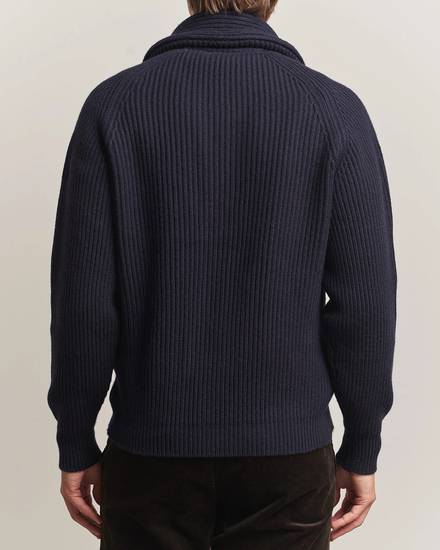Herr | Tröjor | William Lockie | Windsor Cashmere Shawl Cardigan Navy