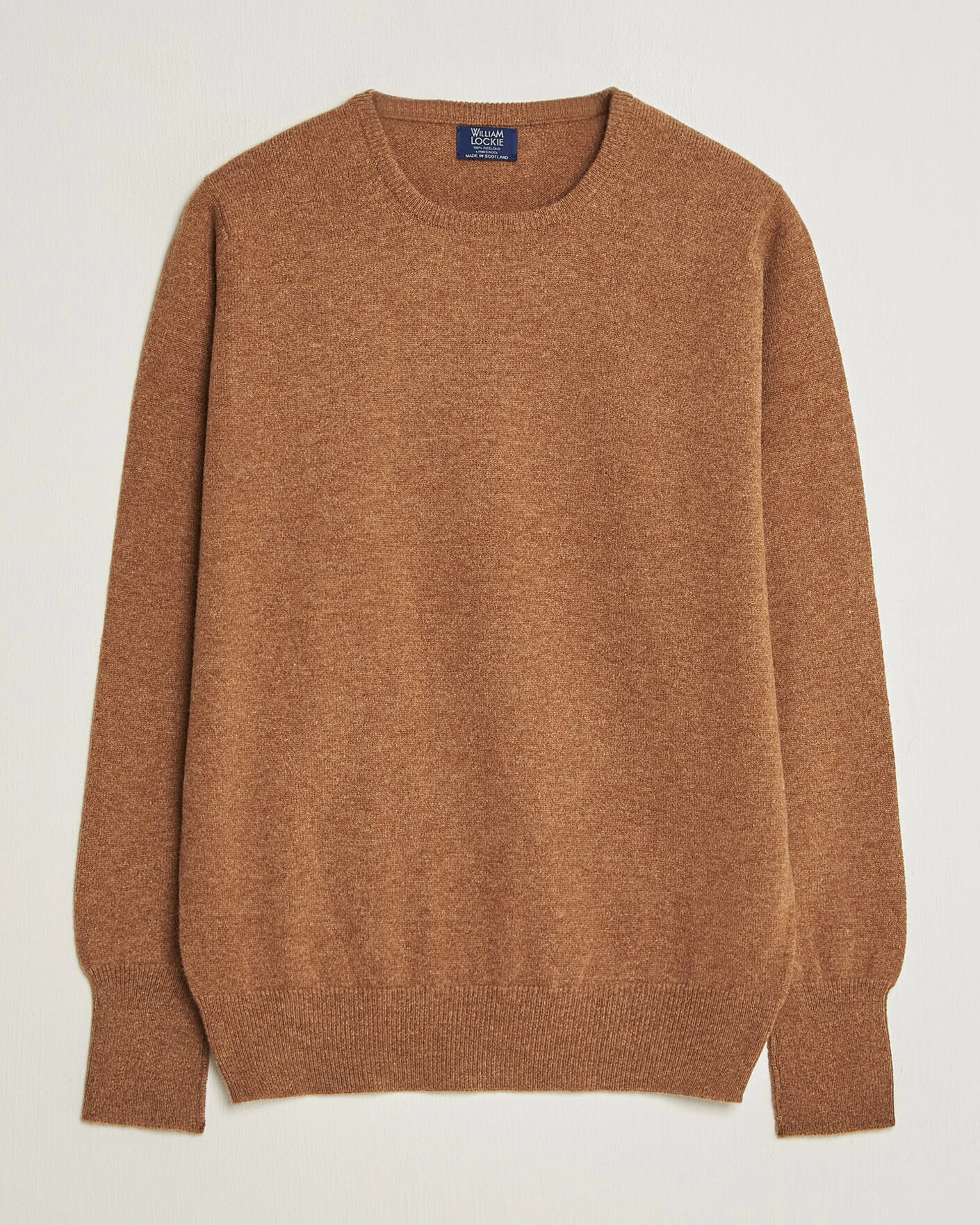 Herr | Tröjor | William Lockie | Rob Lambswool Crewneck Driftwood