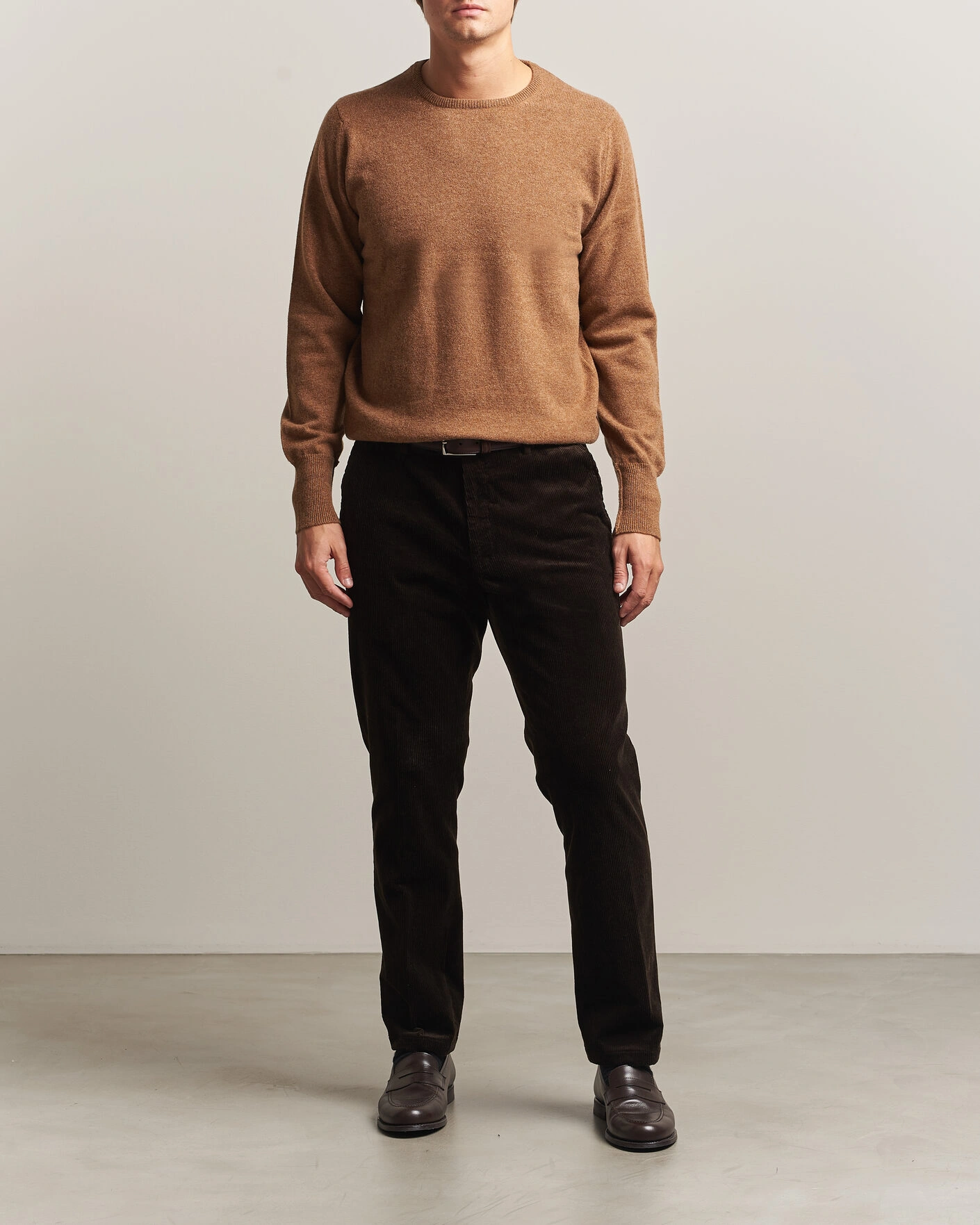 Herr | Tröjor | William Lockie | Rob Lambswool Crewneck Driftwood