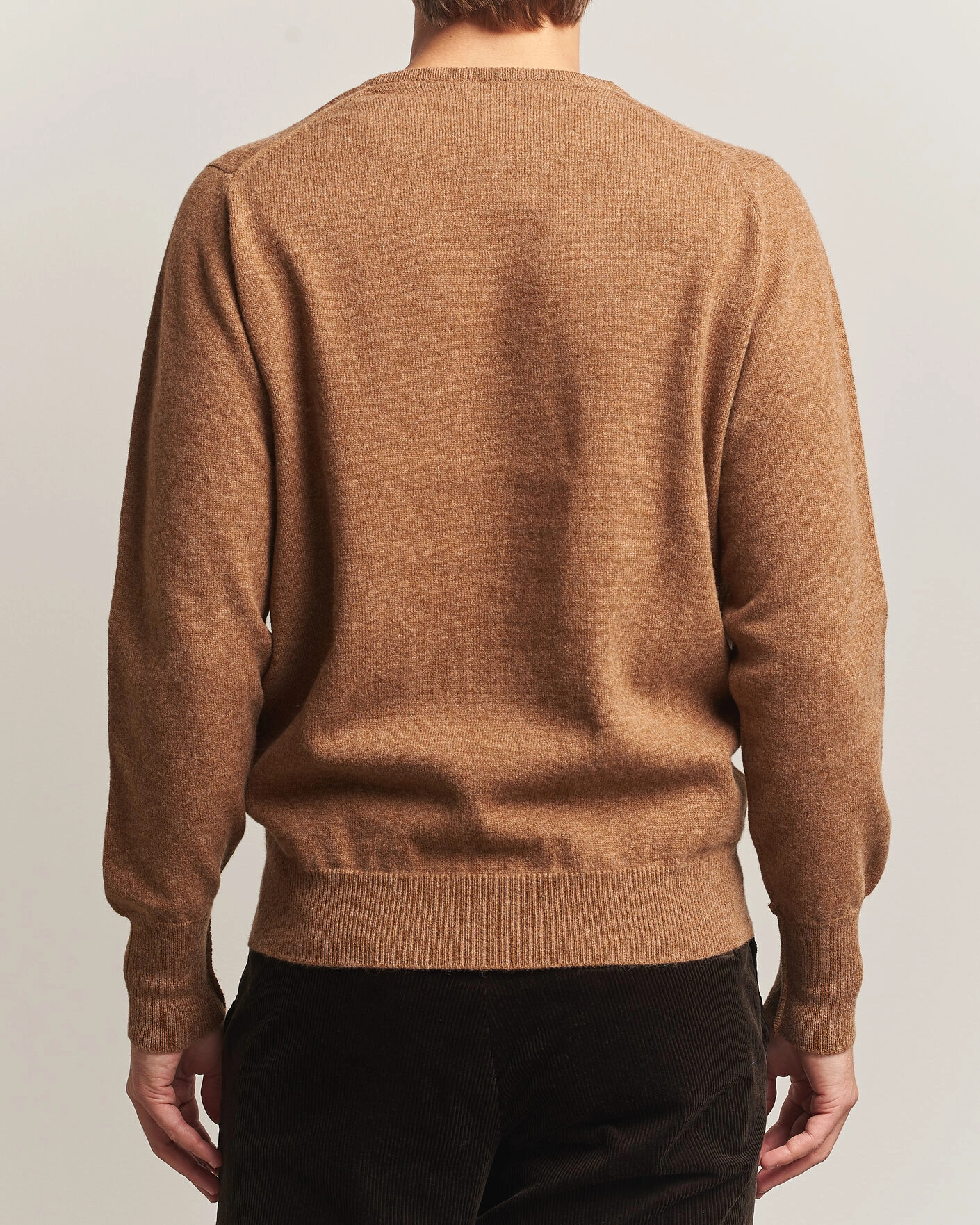 Herr | Tröjor | William Lockie | Rob Lambswool Crewneck Driftwood