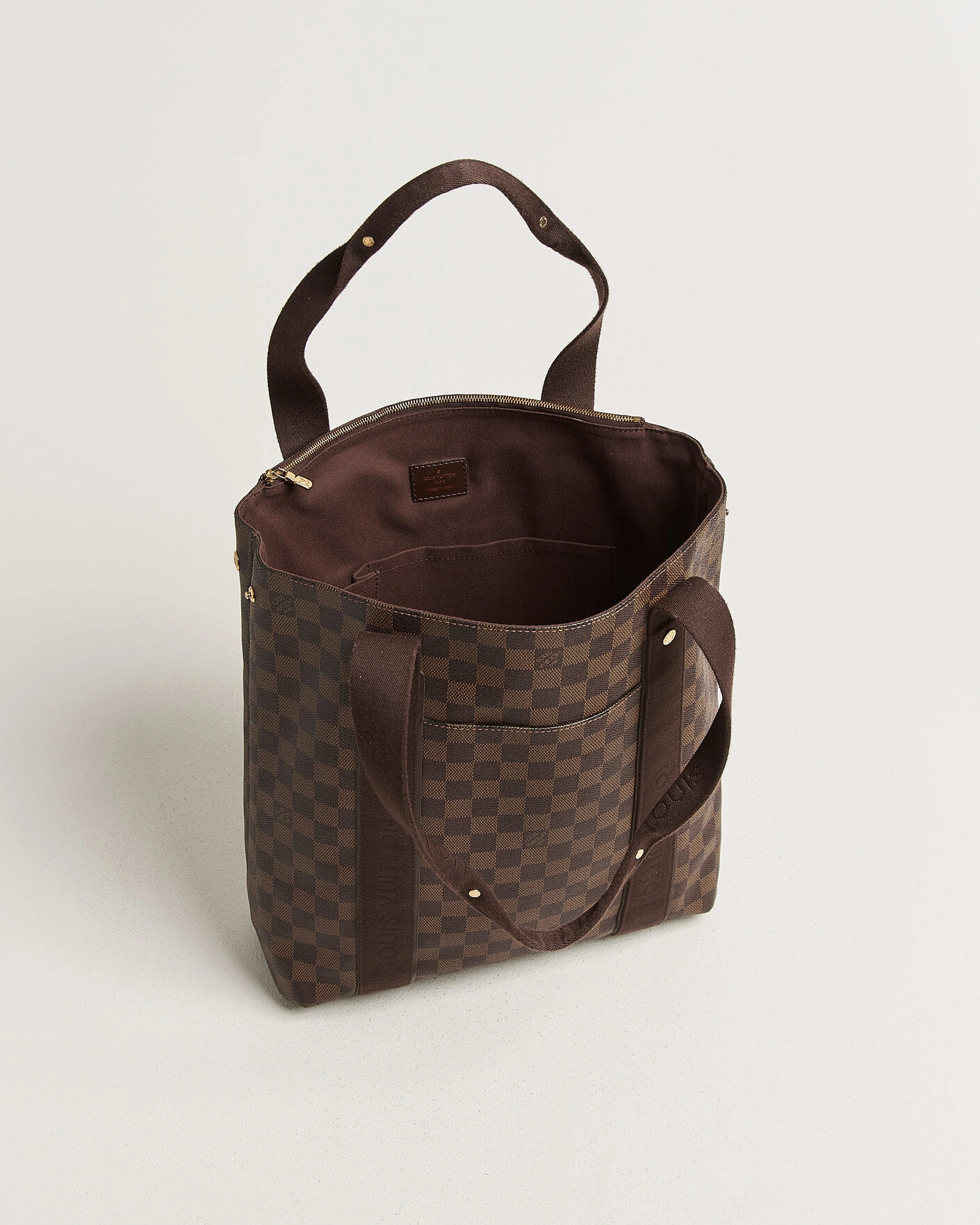 Herr | Pre-Owned & Vintage Bags | Louis Vuitton Pre-Owned | Cabas Bobur Tote Bag Damier Ebene