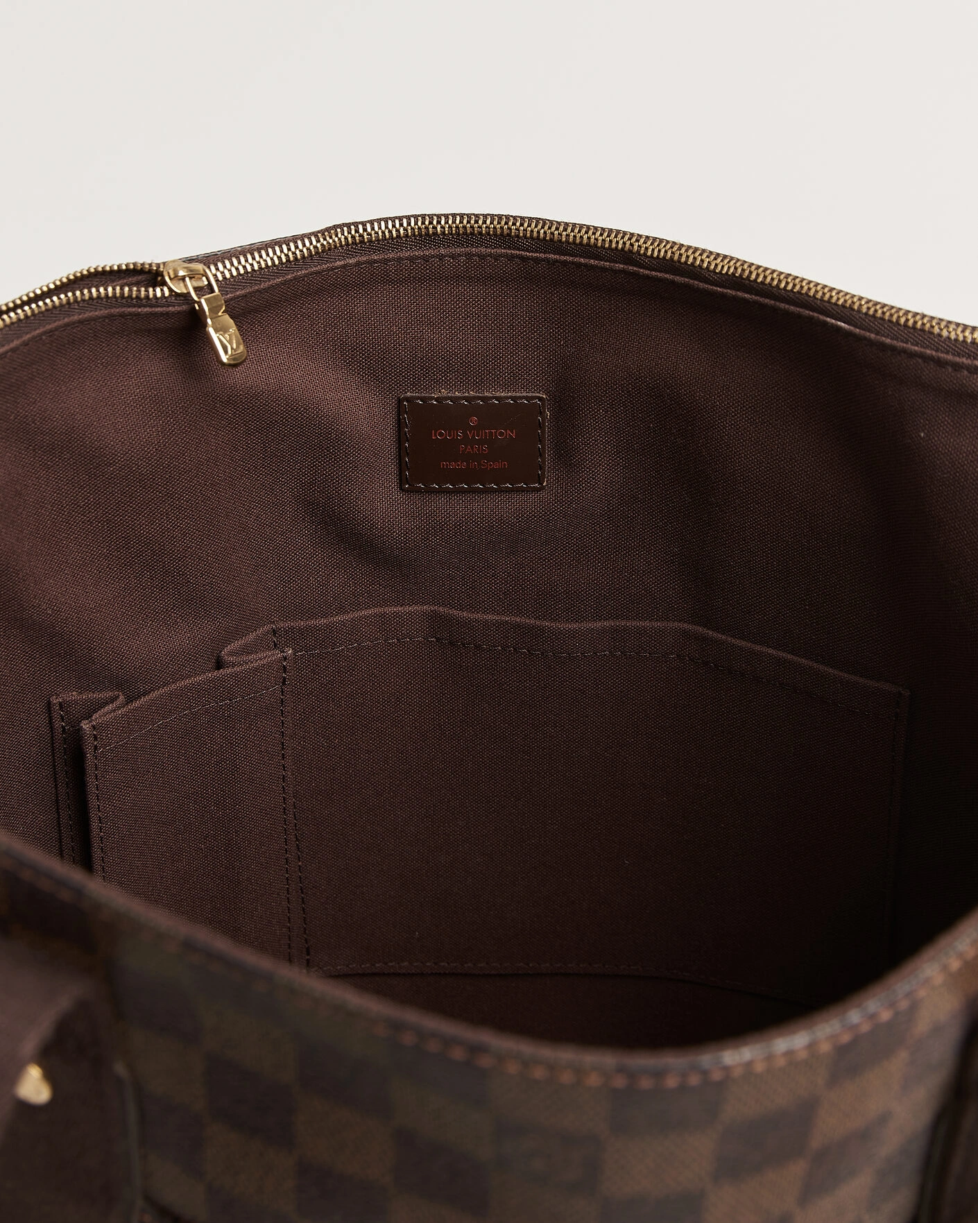 Herr | Pre-Owned & Vintage Bags | Louis Vuitton Pre-Owned | Cabas Bobur Tote Bag Damier Ebene