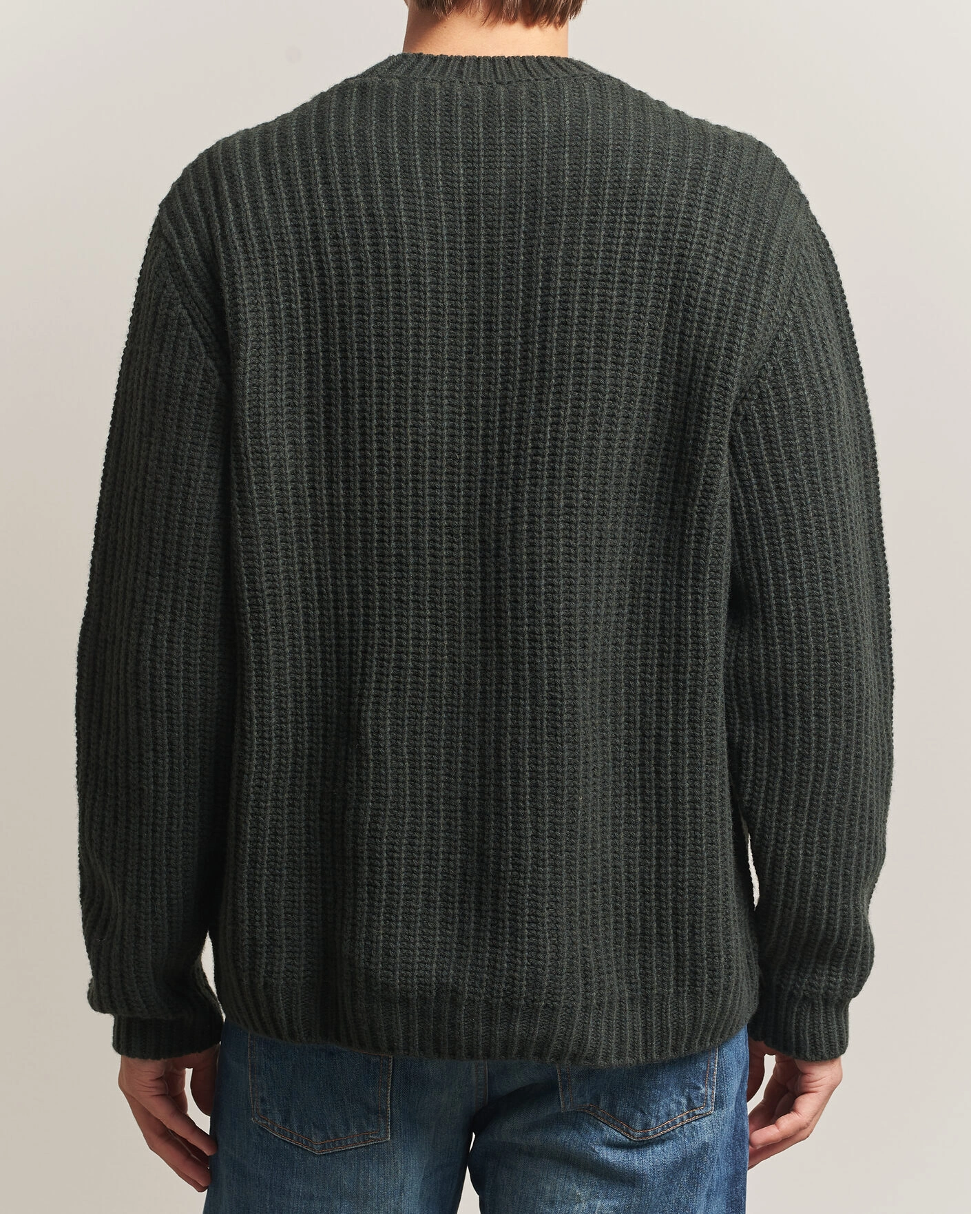 Herr | Tröjor | Nudie Jeans | Gurry Chunky Knitted Sweater Racing Green