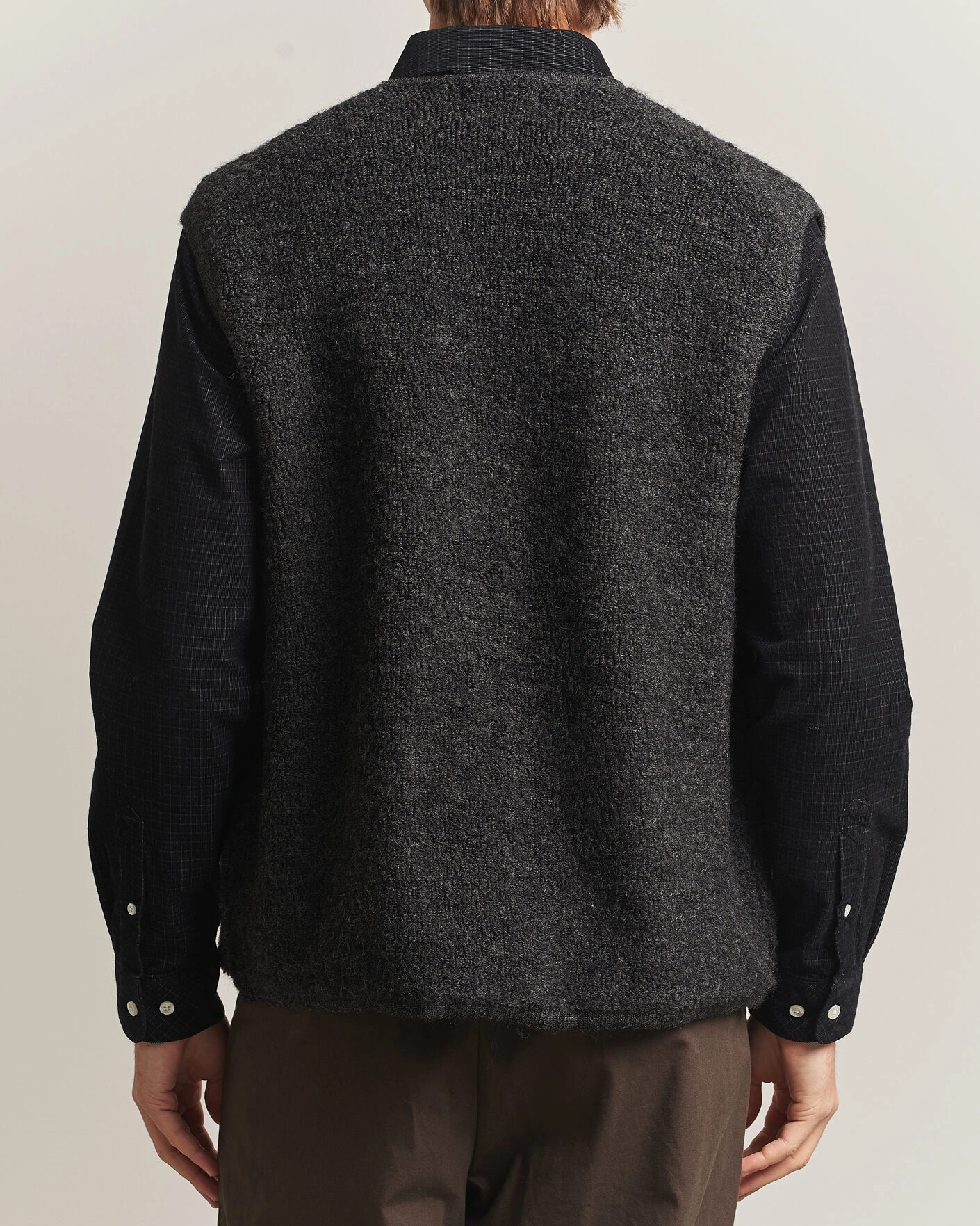 Herr | Västar | NN07 | Mads Wool Fleece Vest Antracite Melange
