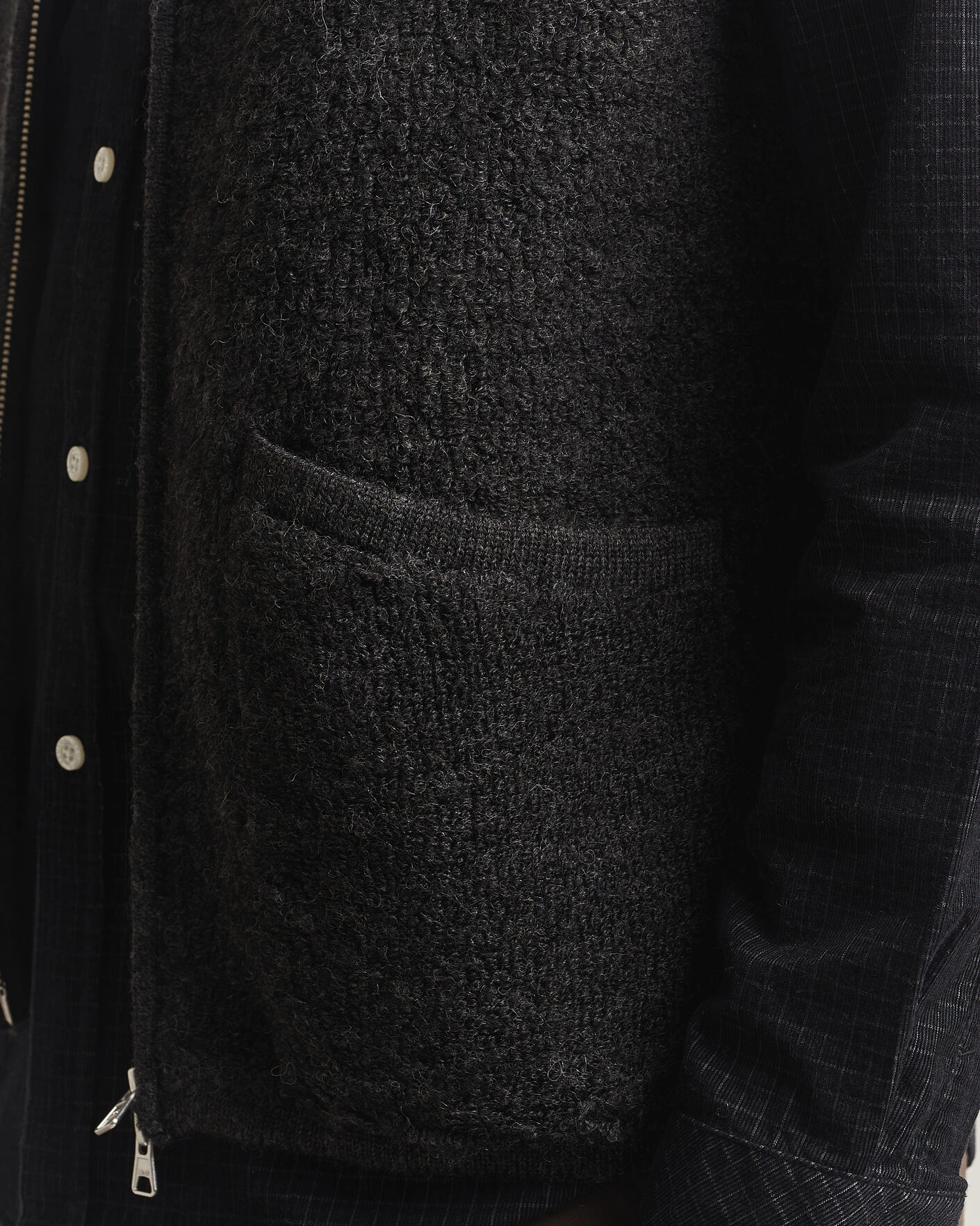 Herr | Västar | NN07 | Mads Wool Fleece Vest Antracite Melange