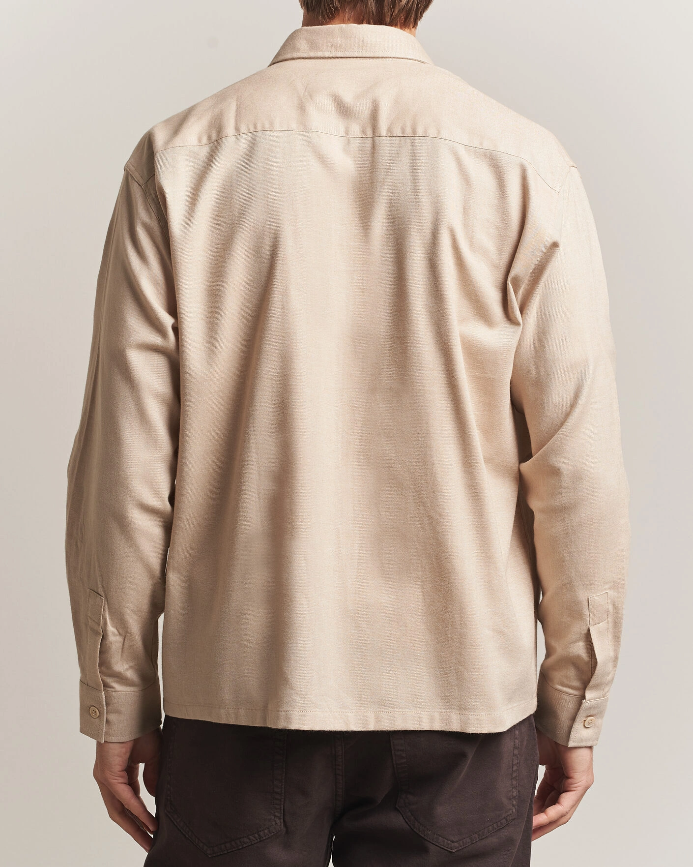 Herr | Skjortor | NN07 | Deon Brushed Light Flannel Shirt Desert Khaki