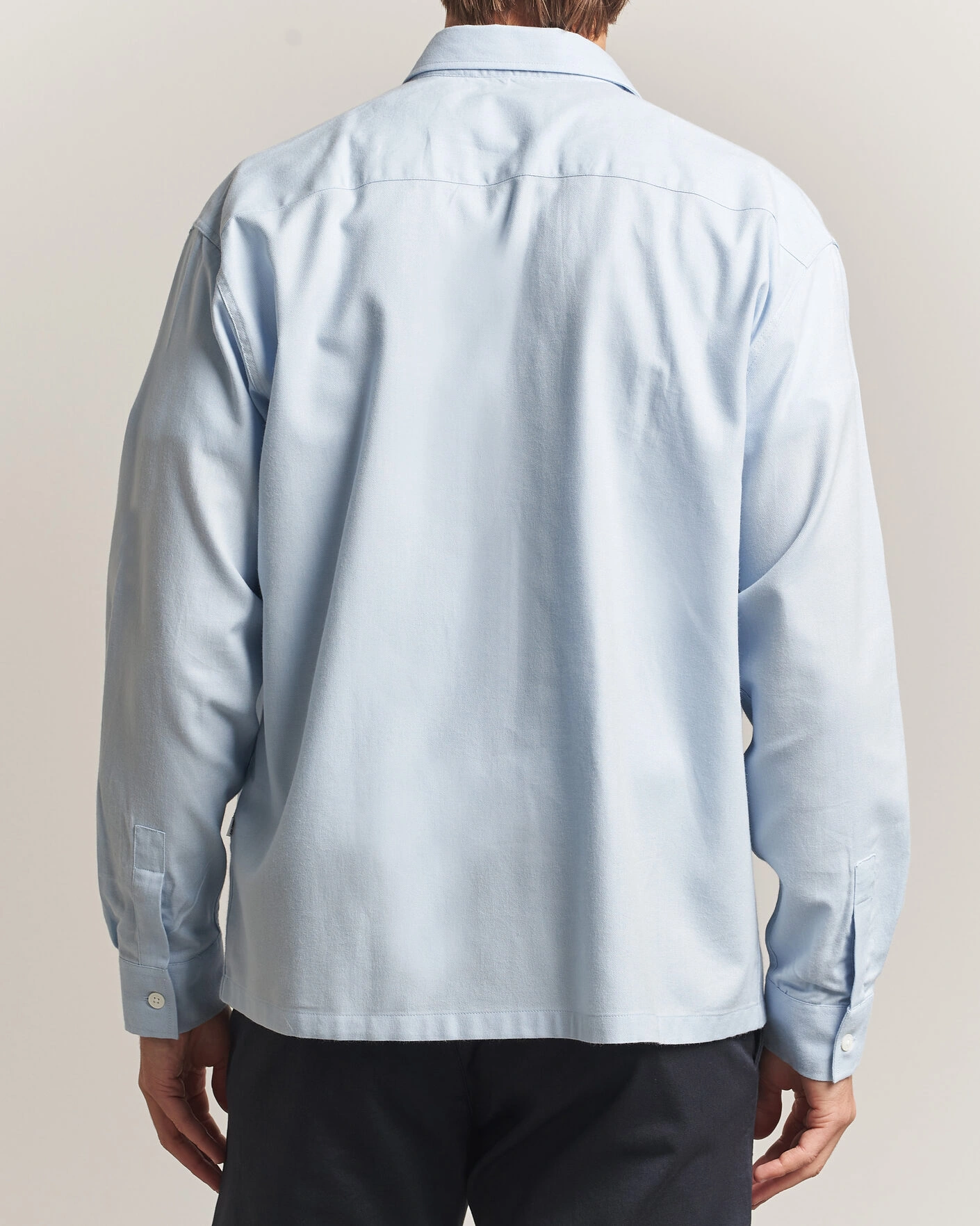 Herr | Skjortor | NN07 | Deon Brushed Light Flannel Shirt Sky Mist