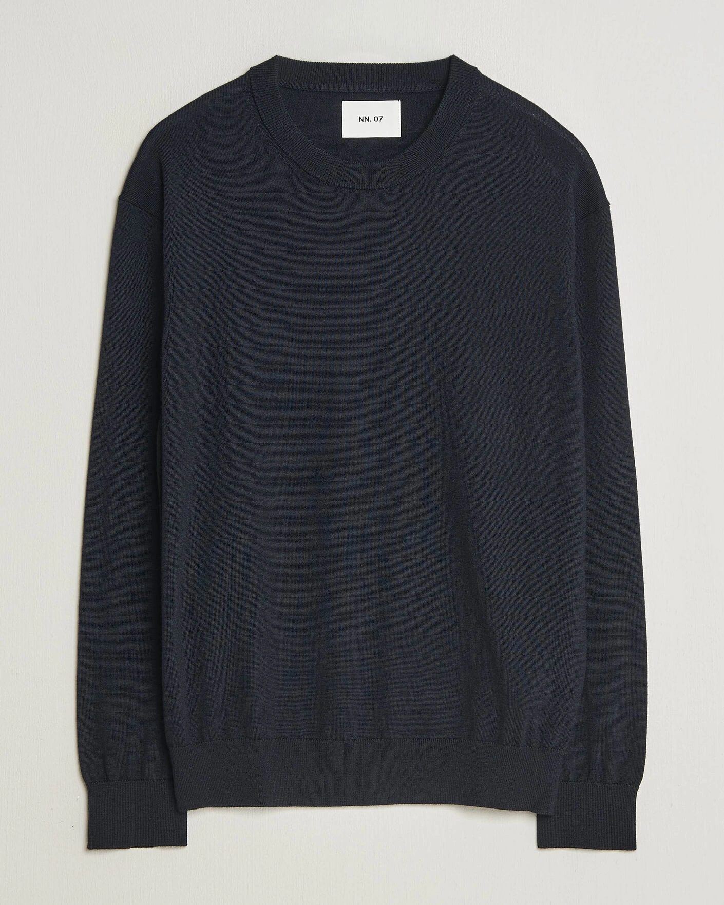 Herr | Tröjor | NN07 | Nate Wool Knitted Crew Neck Deep Navy