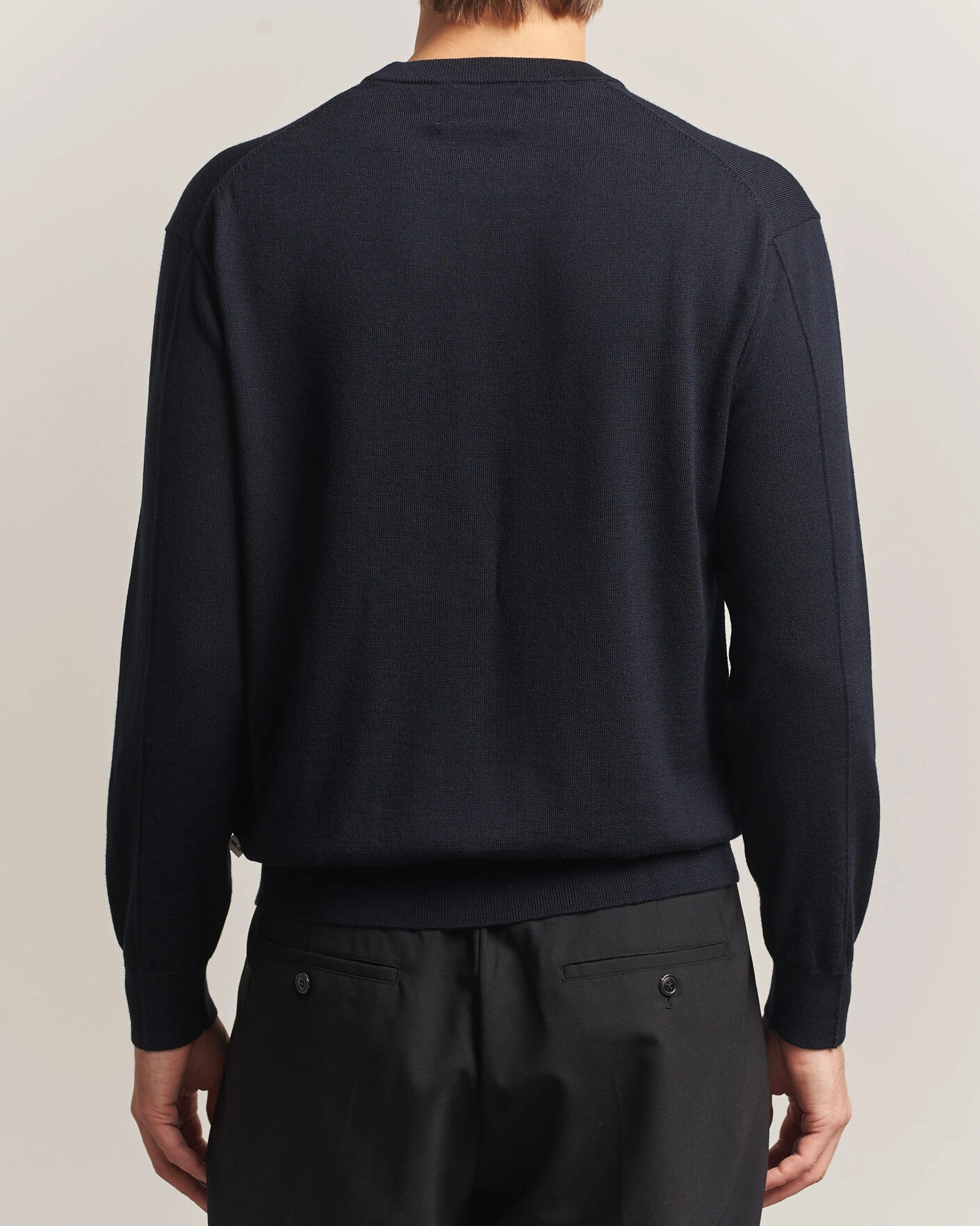 Herr | Tröjor | NN07 | Nate Wool Knitted Crew Neck Deep Navy