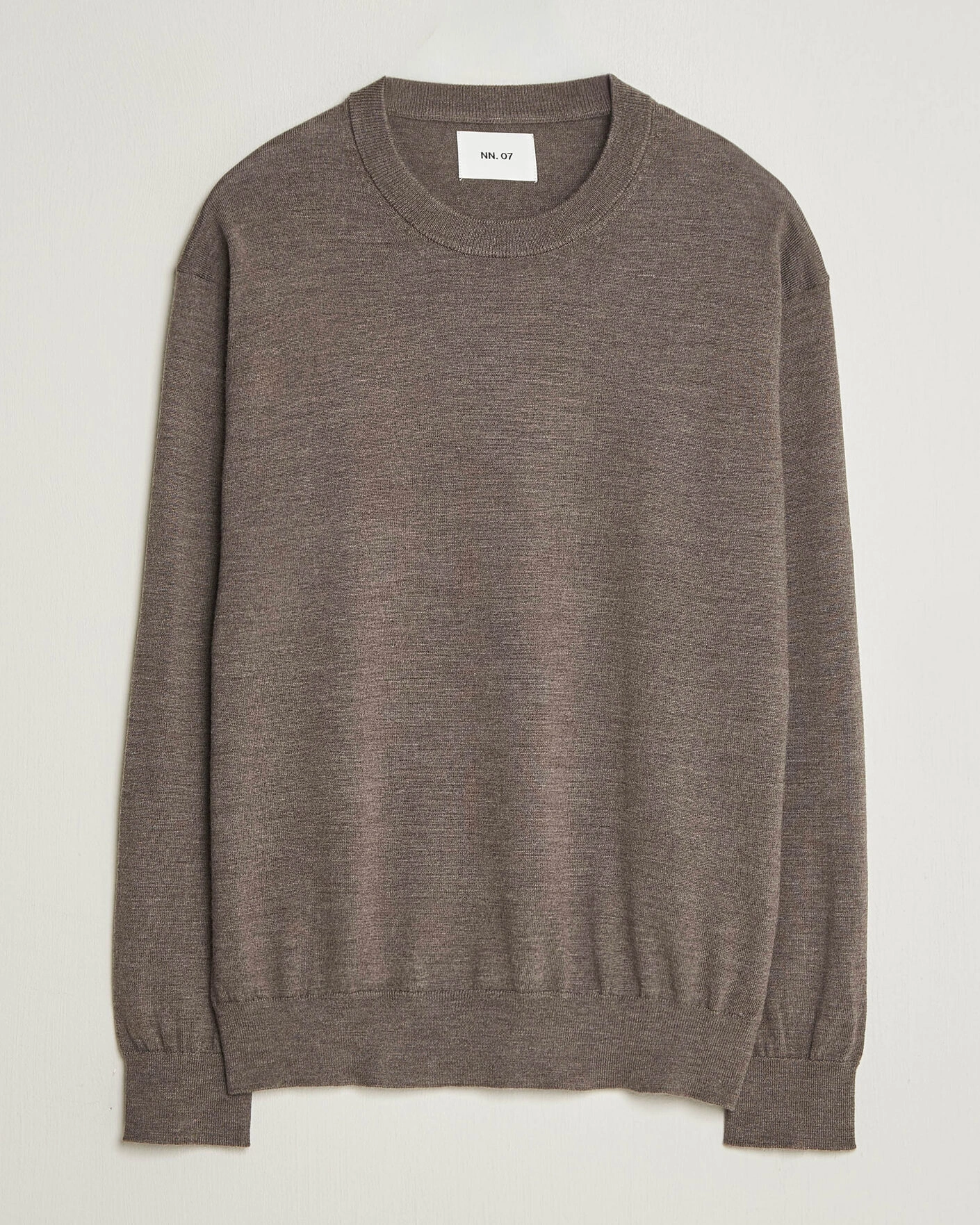 Herr | Tröjor | NN07 | Nate Wool Knitted Crew Neck Mable Husk