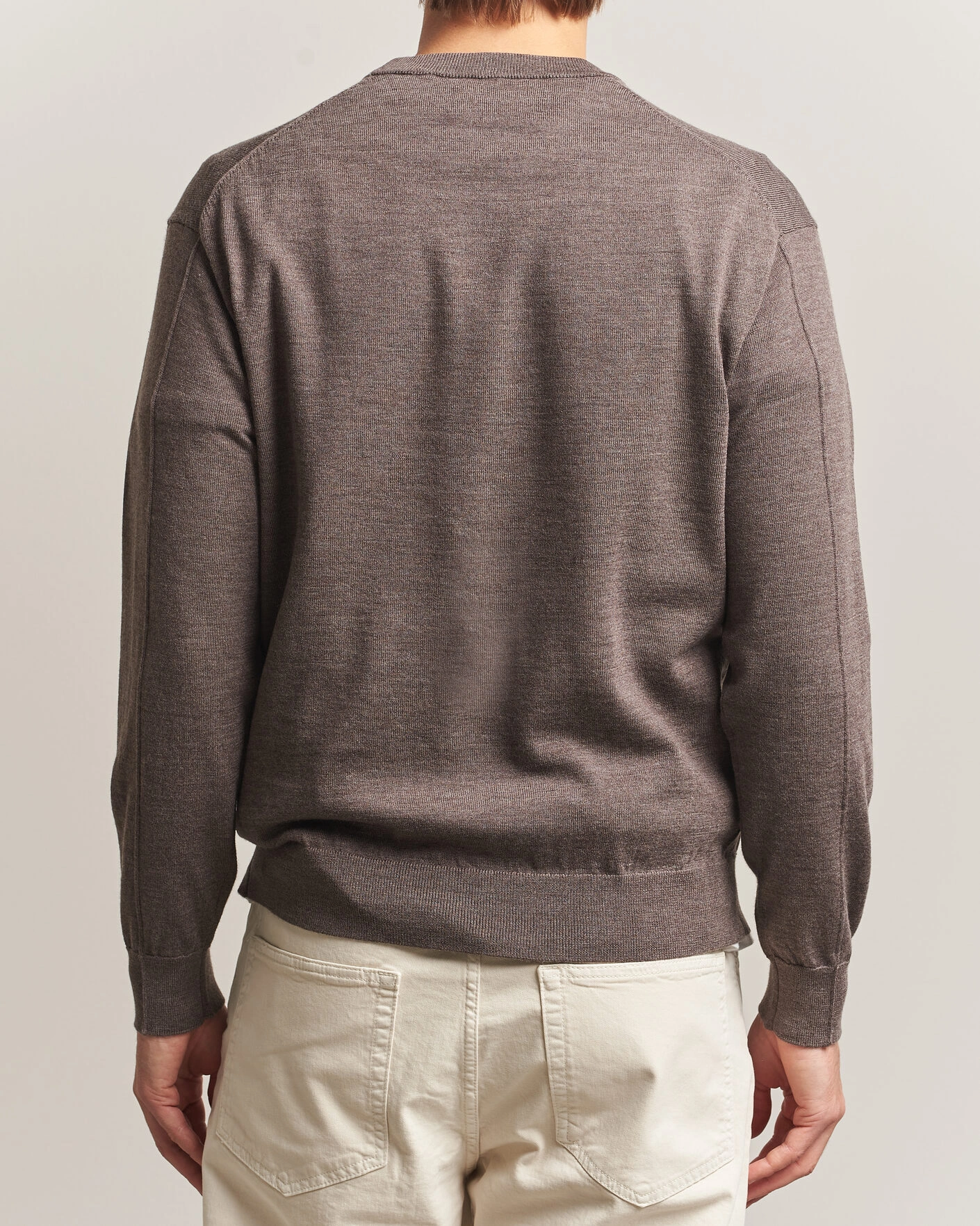 Herr | Tröjor | NN07 | Nate Wool Knitted Crew Neck Mable Husk